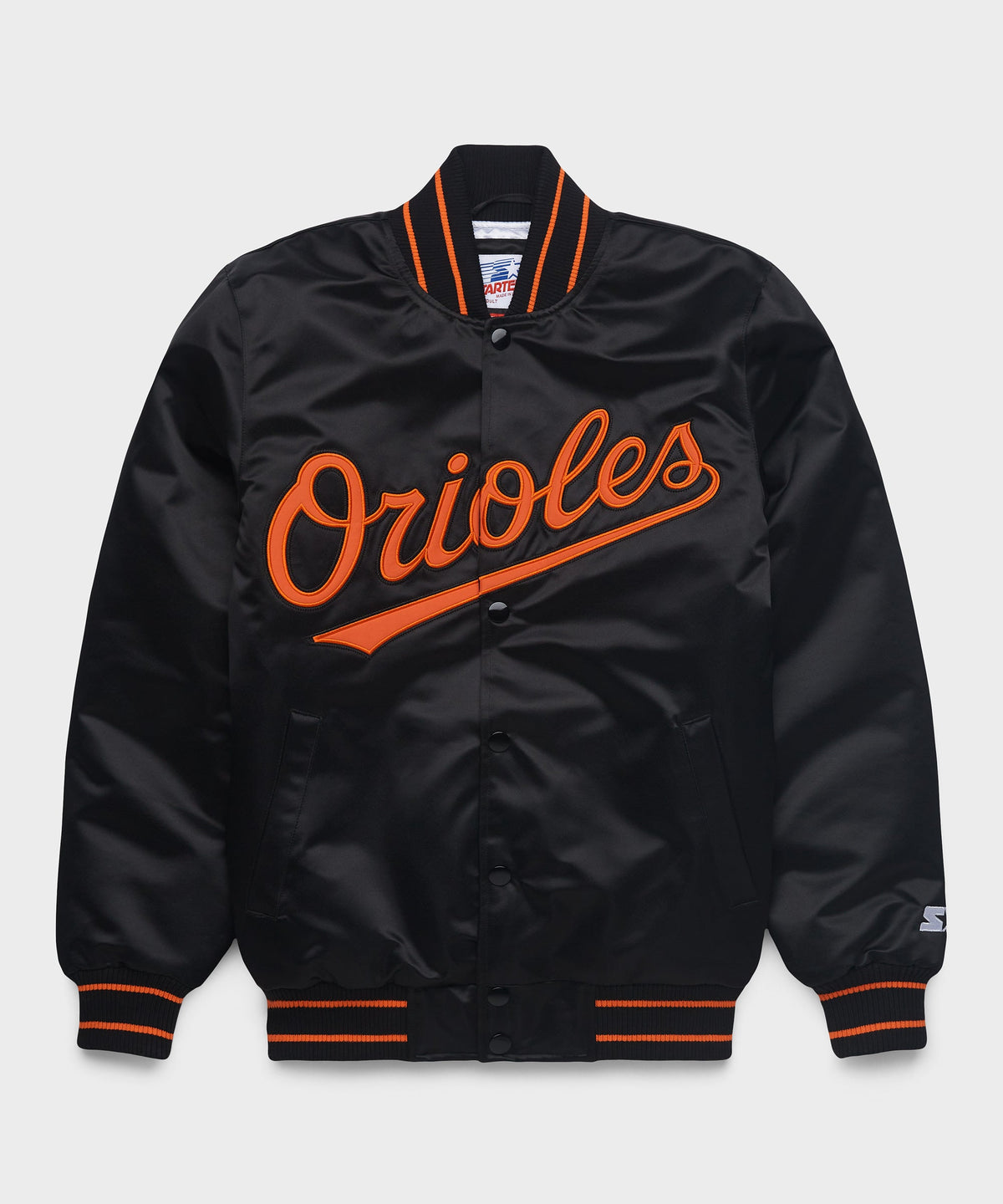 HOMAGE X Starter Orioles Heavyweight Satin Jacket | Retro MLB Jacket