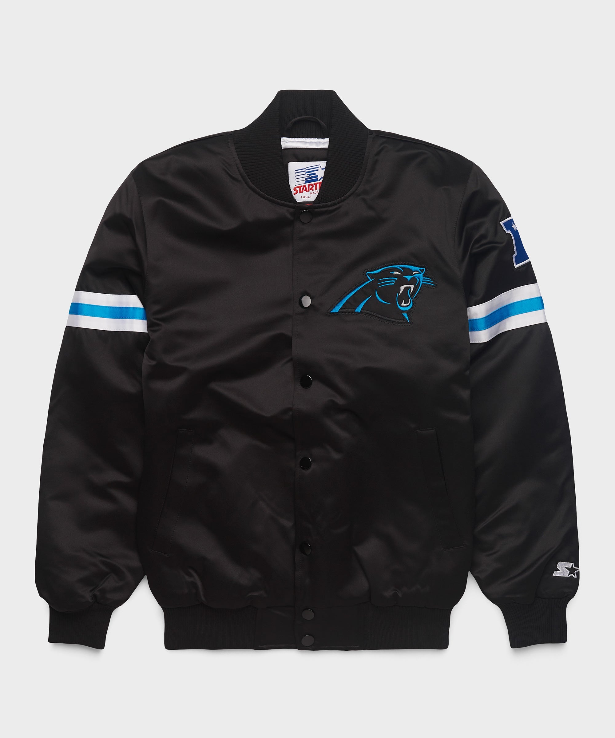 HOMAGE X Starter Panthers Heavyweight Satin Jacket Black