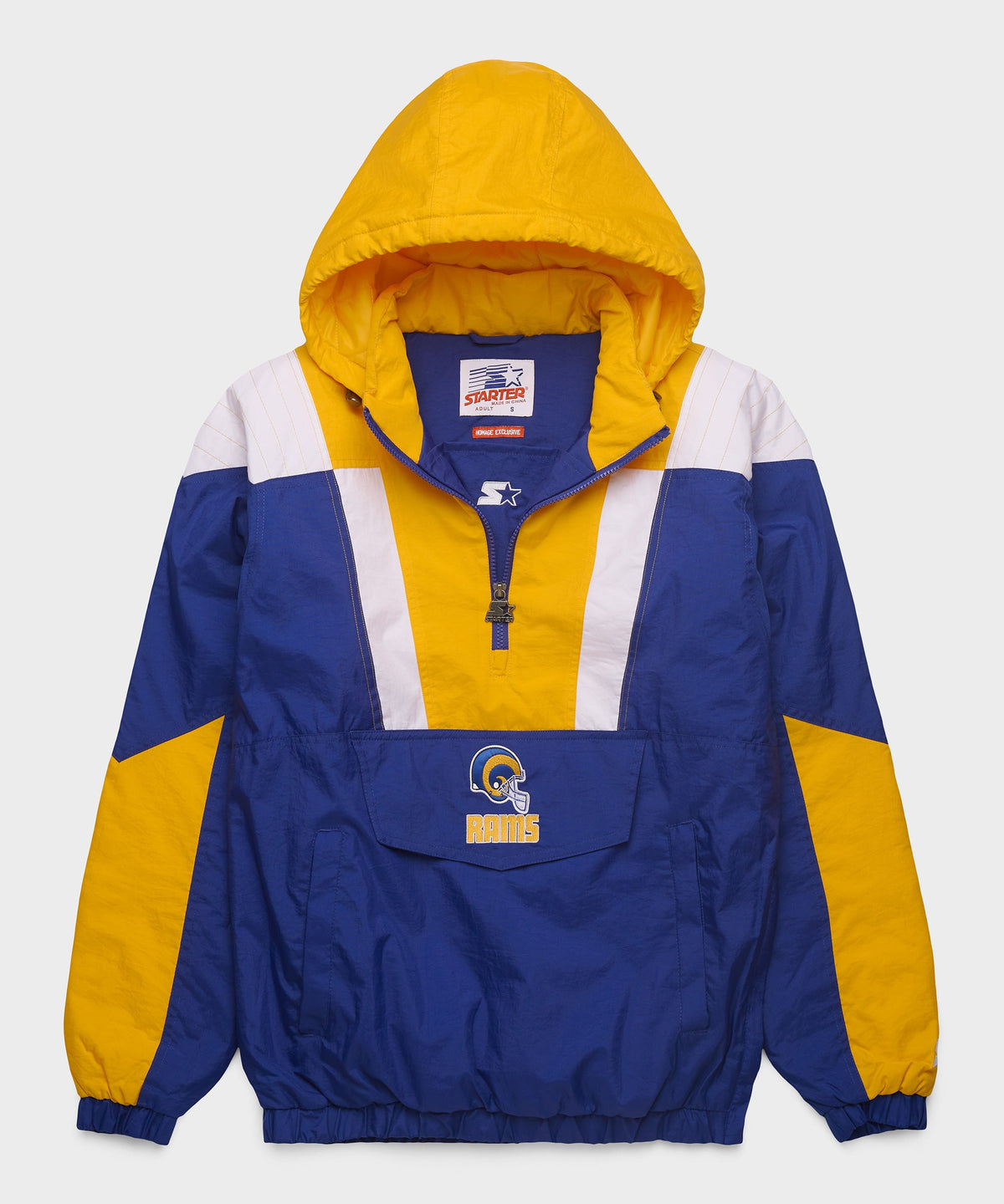 HOMAGE X Starter Rams Pullover Jacket | Retro Los Angeles Rams Jacket
