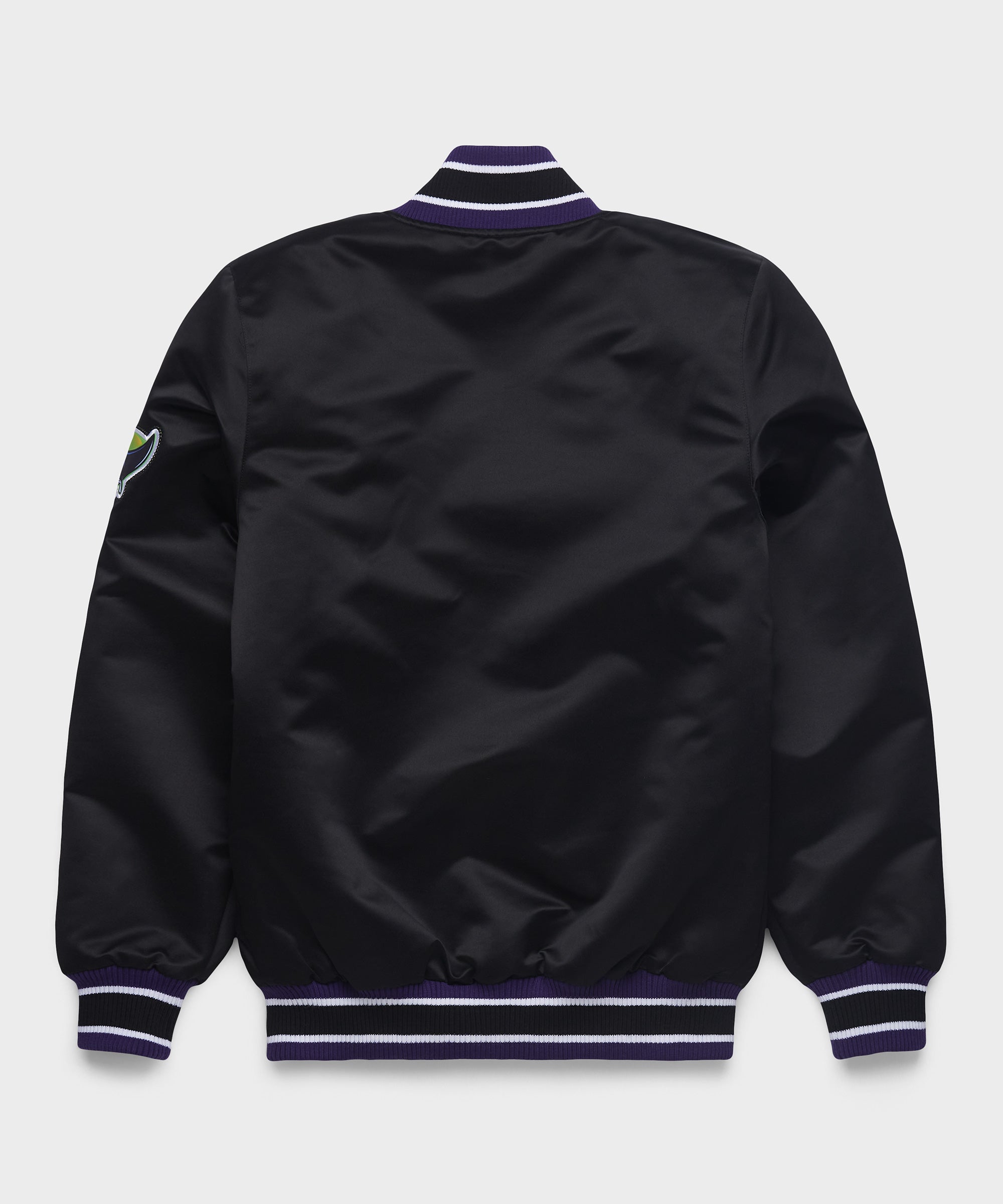HOMAGE X Starter Rays Heavyweight Satin Jacket Black