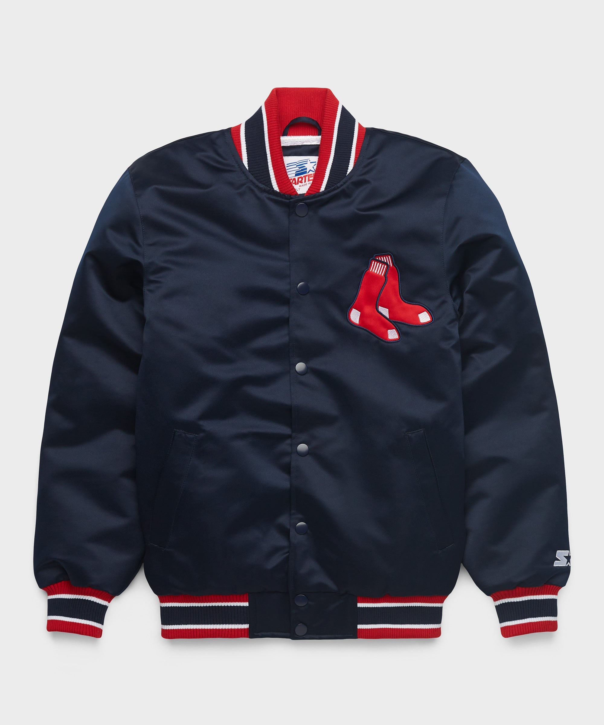 HOMAGE X Starter Red Sox Heavyweight Satin Jacket Navy
