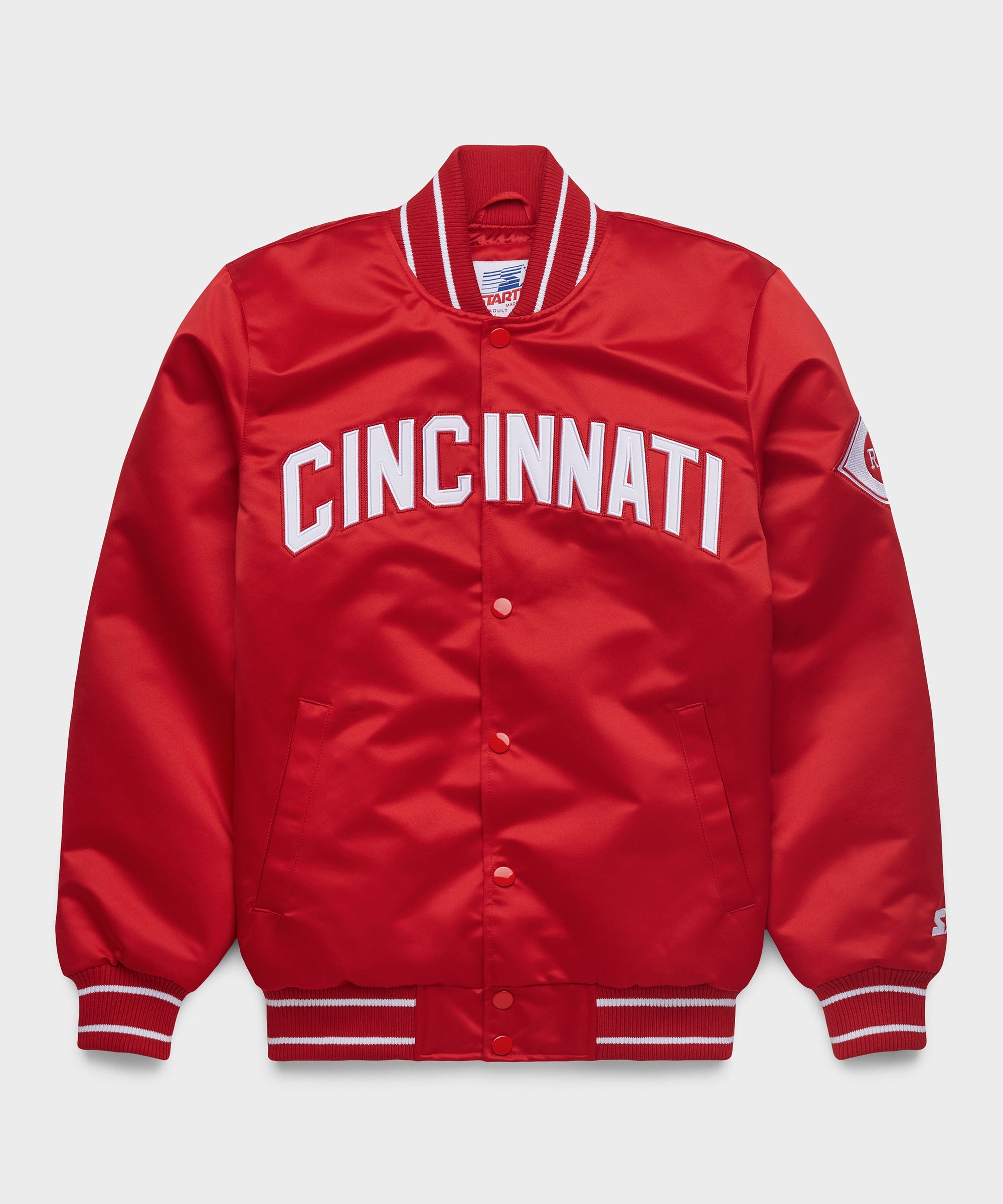 HOMAGE X Starter Reds Heavyweight Satin Jacket Red