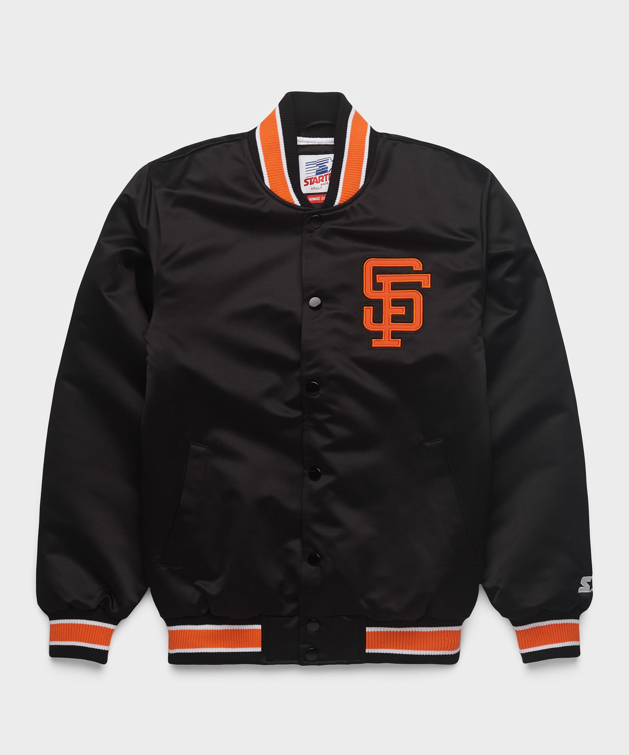 HOMAGE X Starter SF Giants Heavyweight Satin Jacket Black