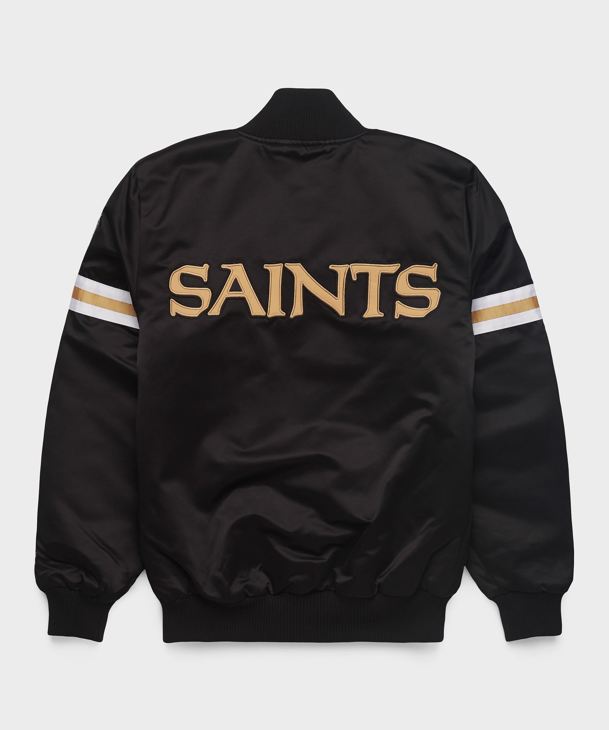 HOMAGE X Starter Saints Heavyweight Satin Jacket Black