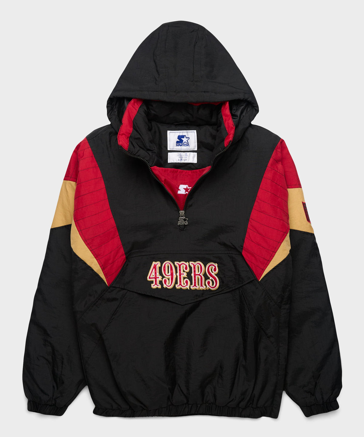 HOMAGE x Starter 49ers Blackout Breakaway Pullover Jacket | Retro 