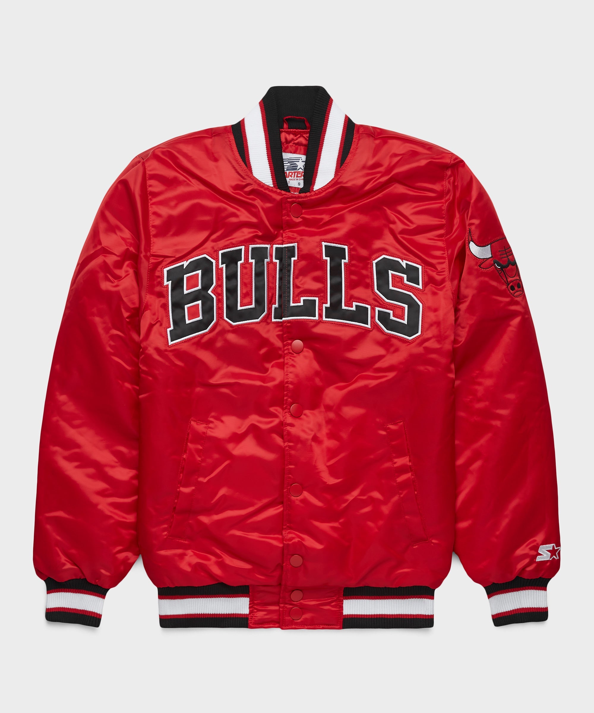 HOMAGE x Starter Bulls Satin Jacket Red