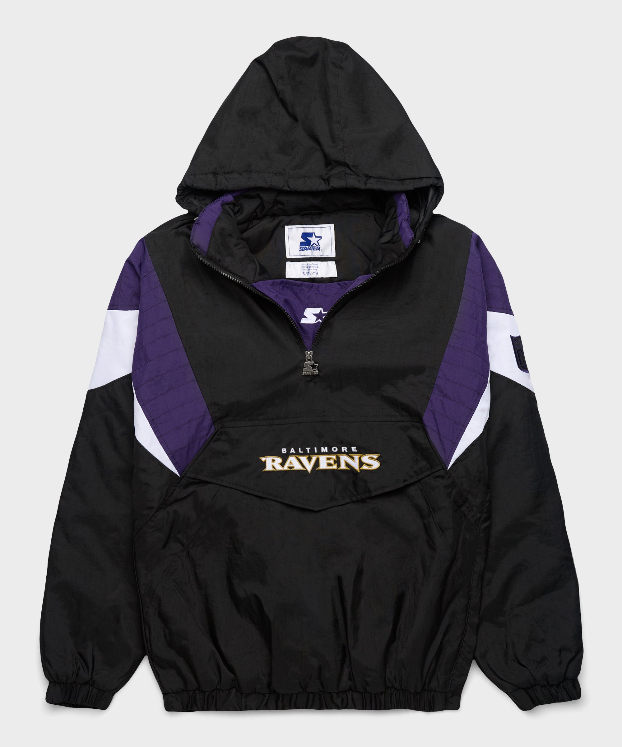 HOMAGE x Starter Ravens Blackout Breakaway Pullover Jacket | Retro