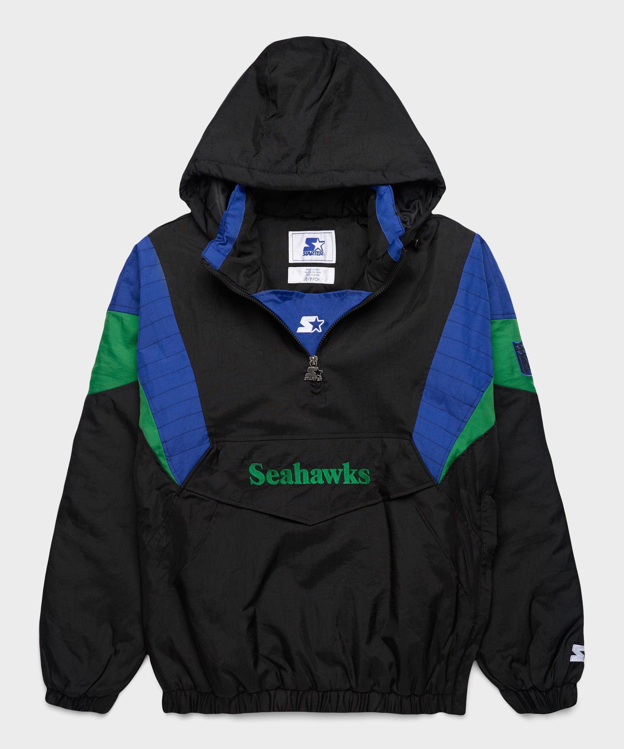 HOMAGE x Starter Seahawks Blackout Breakaway Pullover Jacket Black