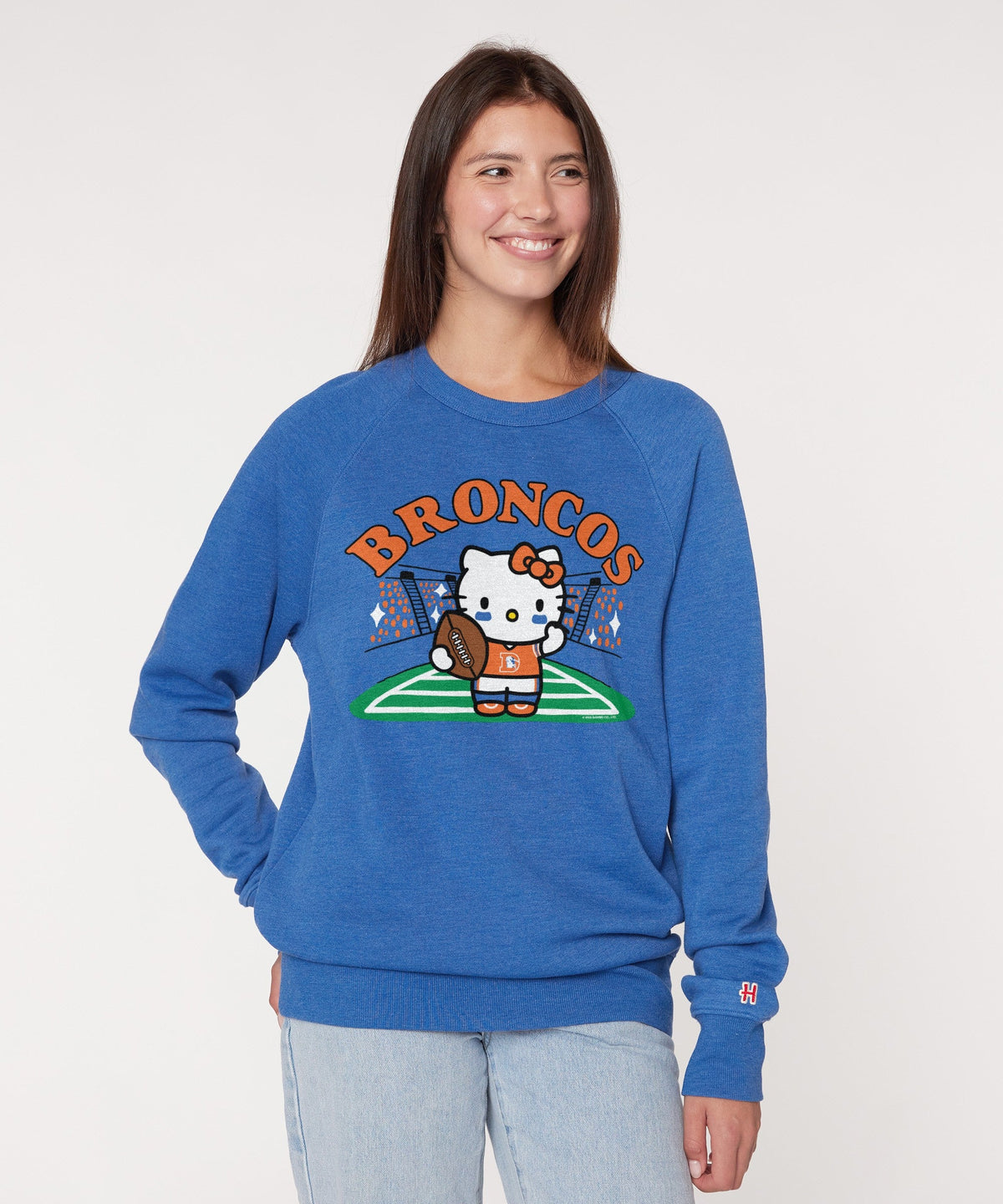 Hello Kitty x Denver Broncos Retro Football Crewneck