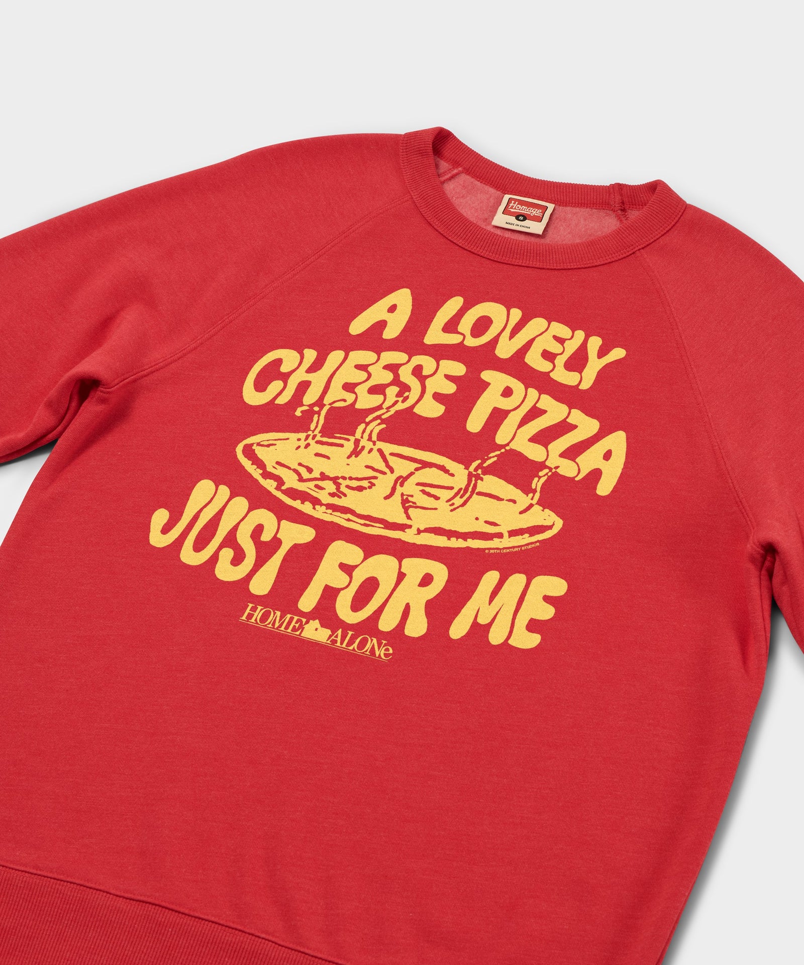 Home Alone Cheese Pizza Just For Me Crewneck