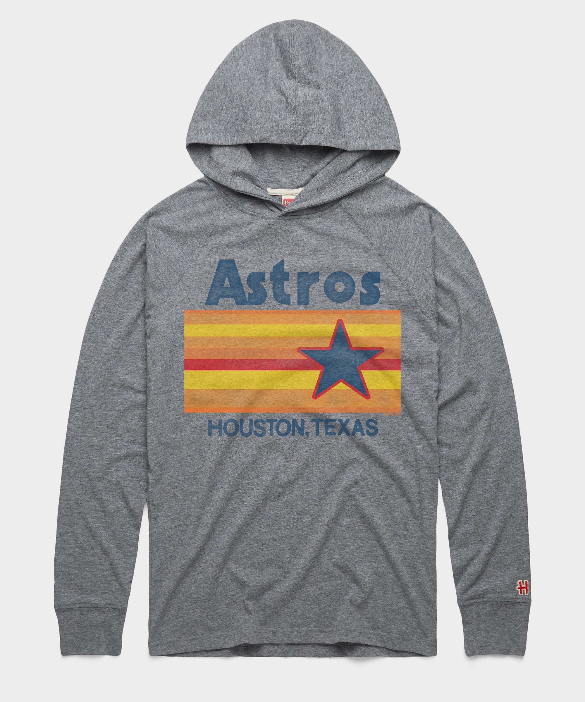 Houston Astros Jersey Logo '75 Lightweight Hoodie Grey