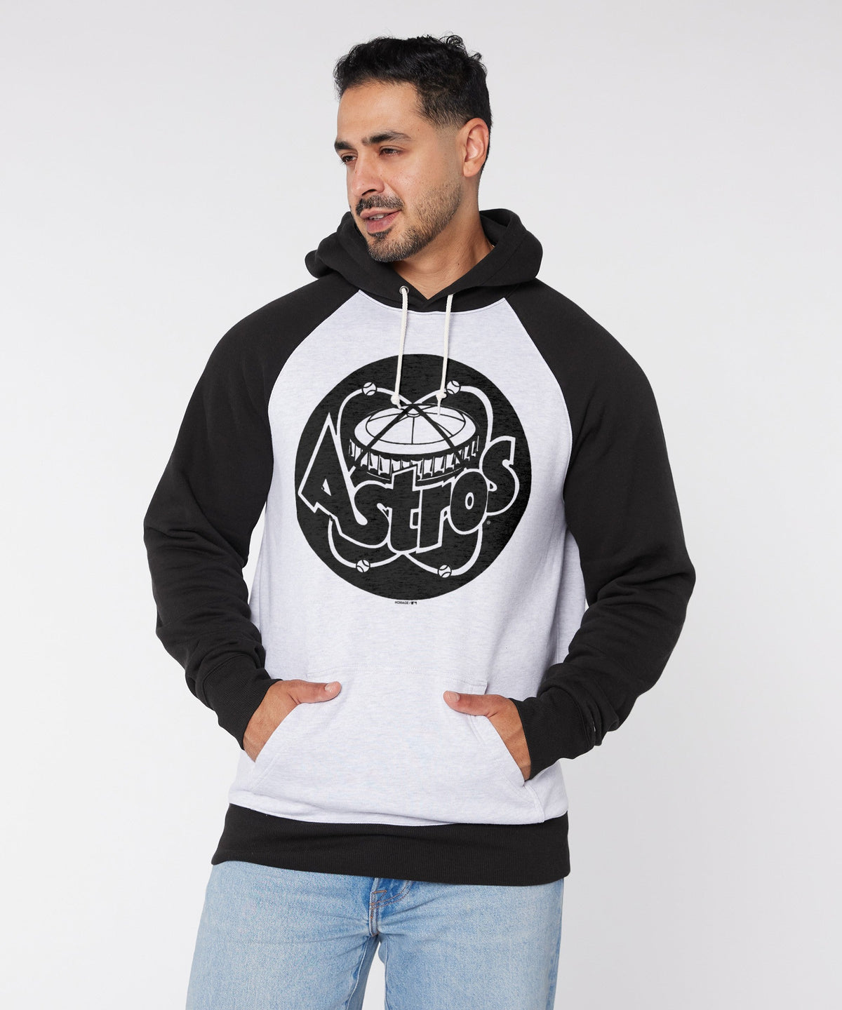 Houston Astros '77 Blackout Colorblock Hoodie