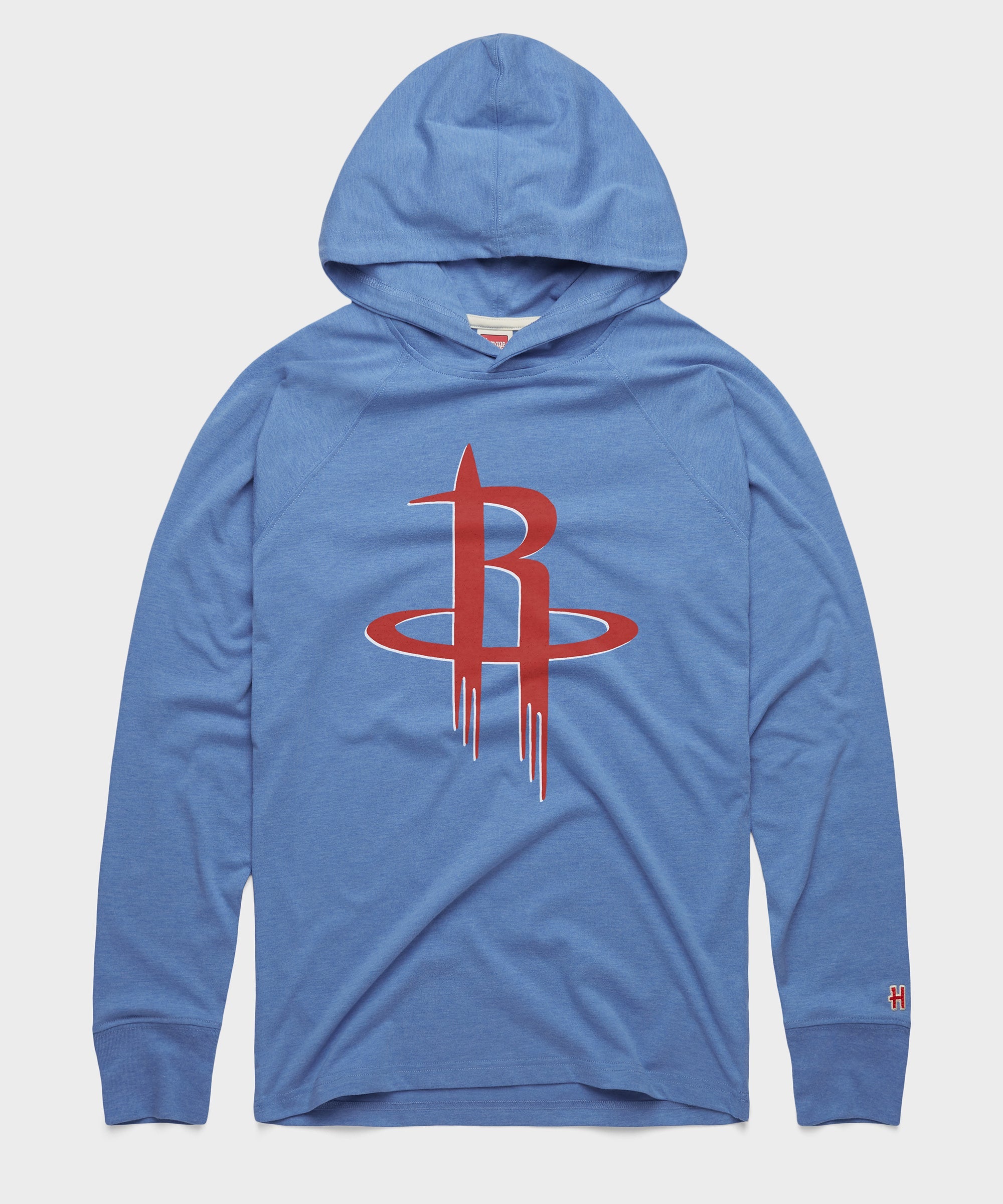 Houston Rockets Logo Lightweight Hoodie Light Blue