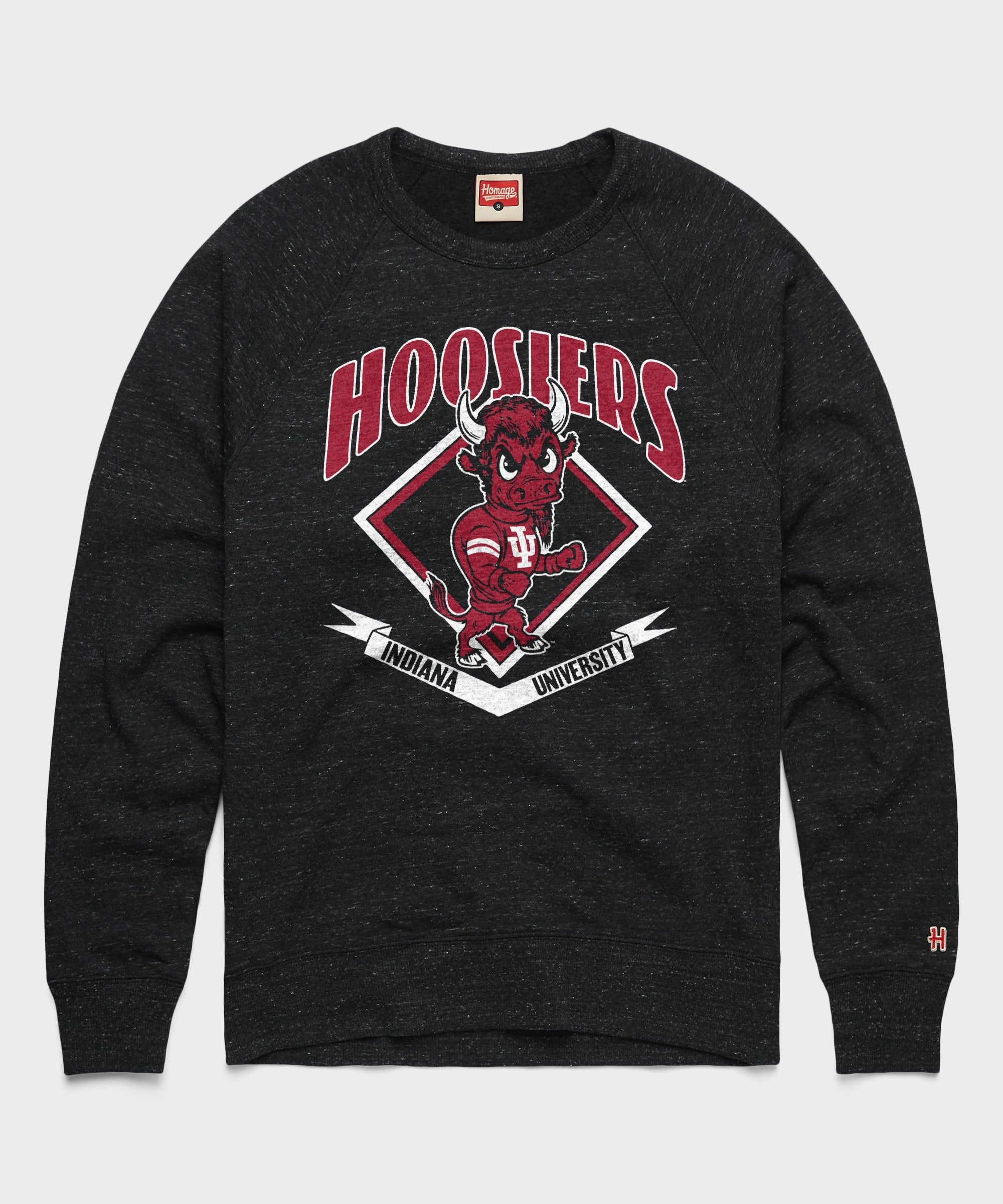 Indiana University Hoosiers Bison Crewneck Charcoal