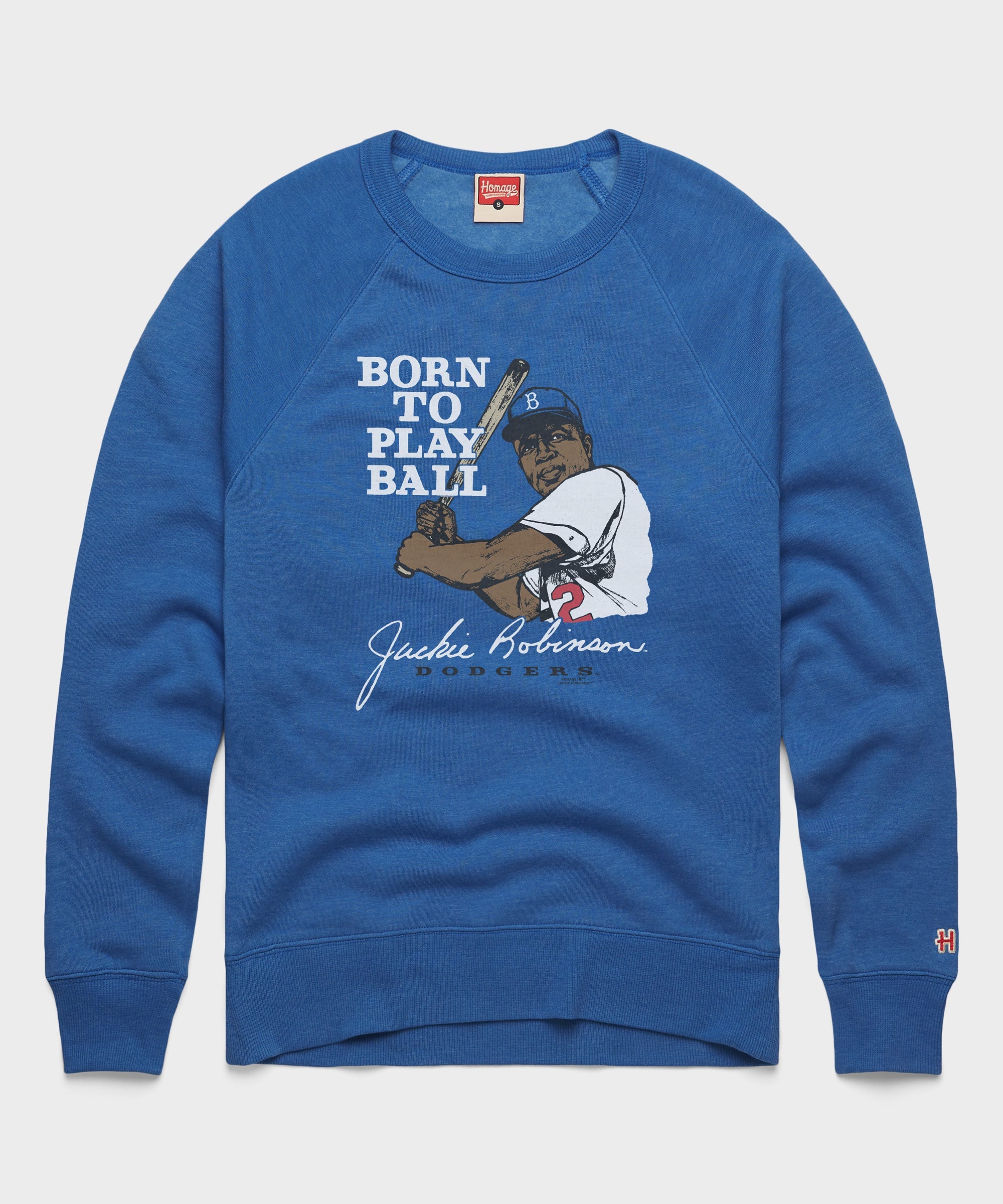 Jackie Robinson Born To Play Ball Crewneck