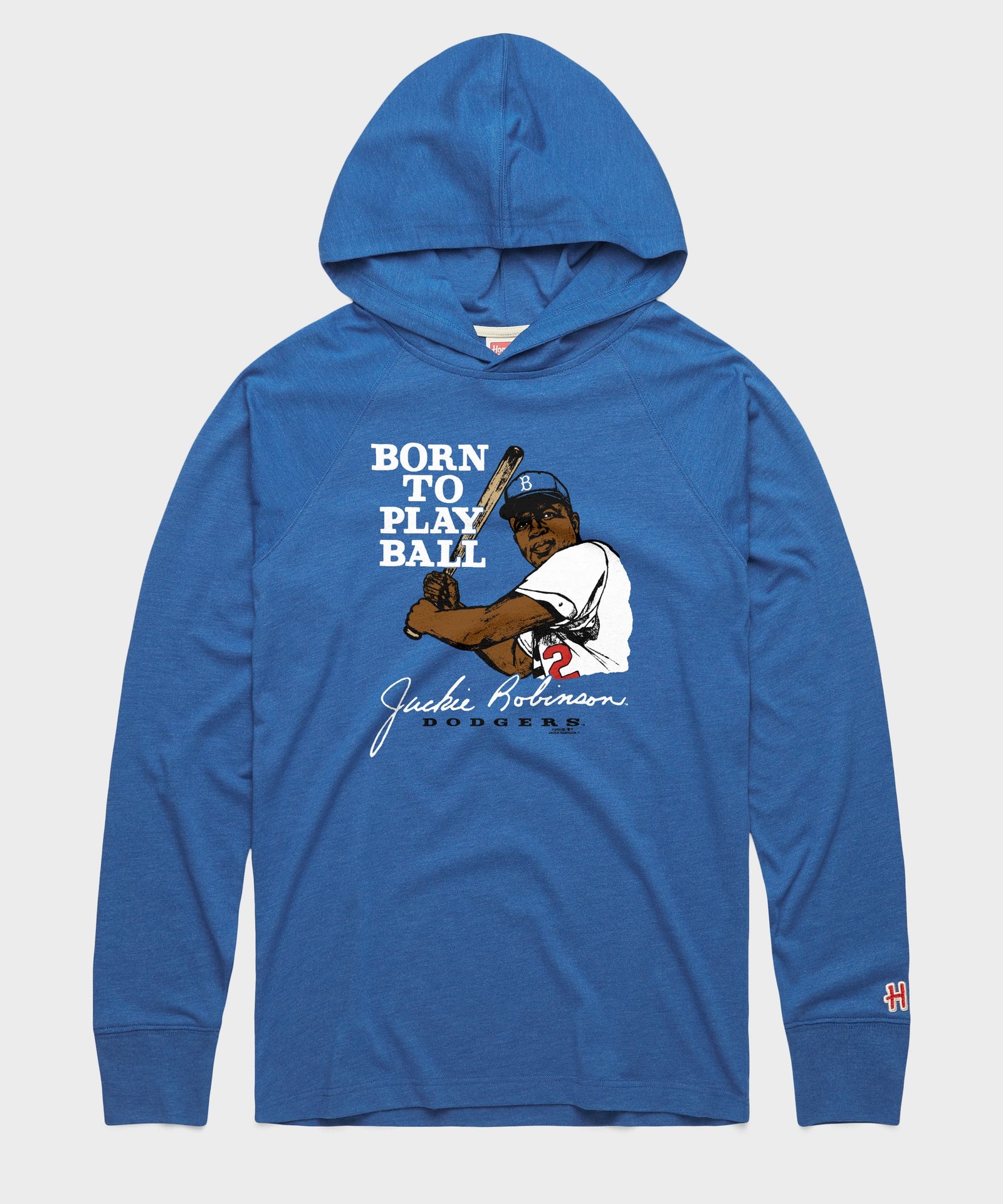 Jackie Robinson Born To Play Ball Lightweight Hoodie