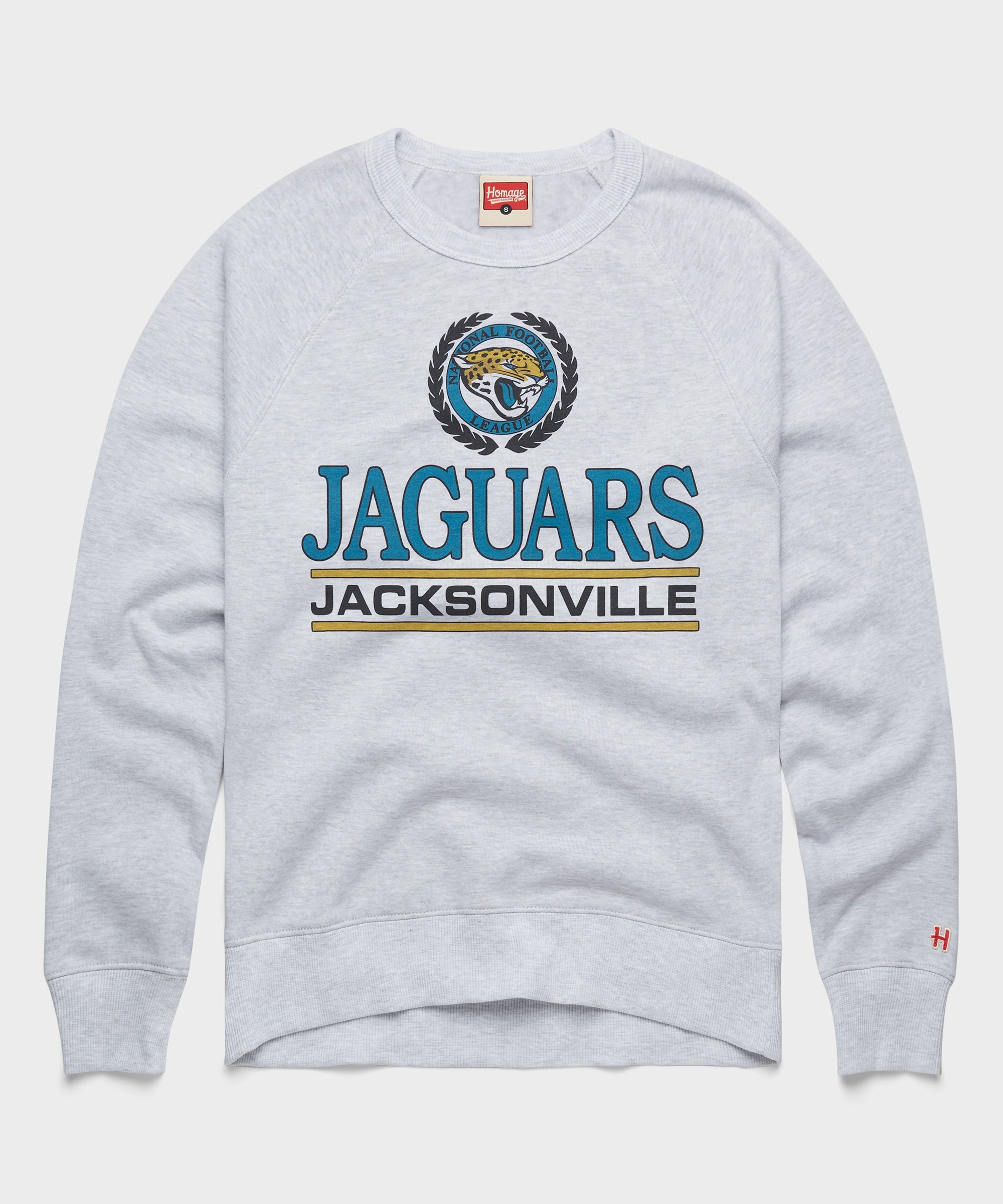 Jacksonville Jaguars Crest Crewneck Ash