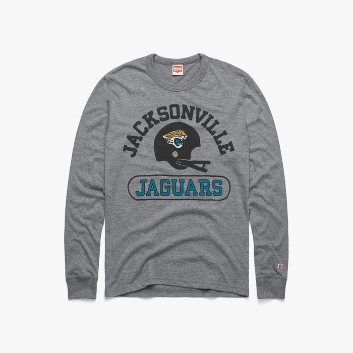 Jacksonville Jaguars Throwback Helmet Long Sleeve Tee