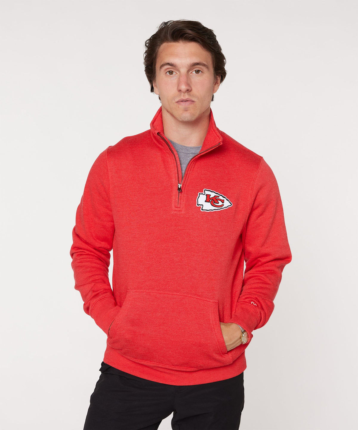 Kansas City Chiefs '72 Applique Quarter Zip Pullover