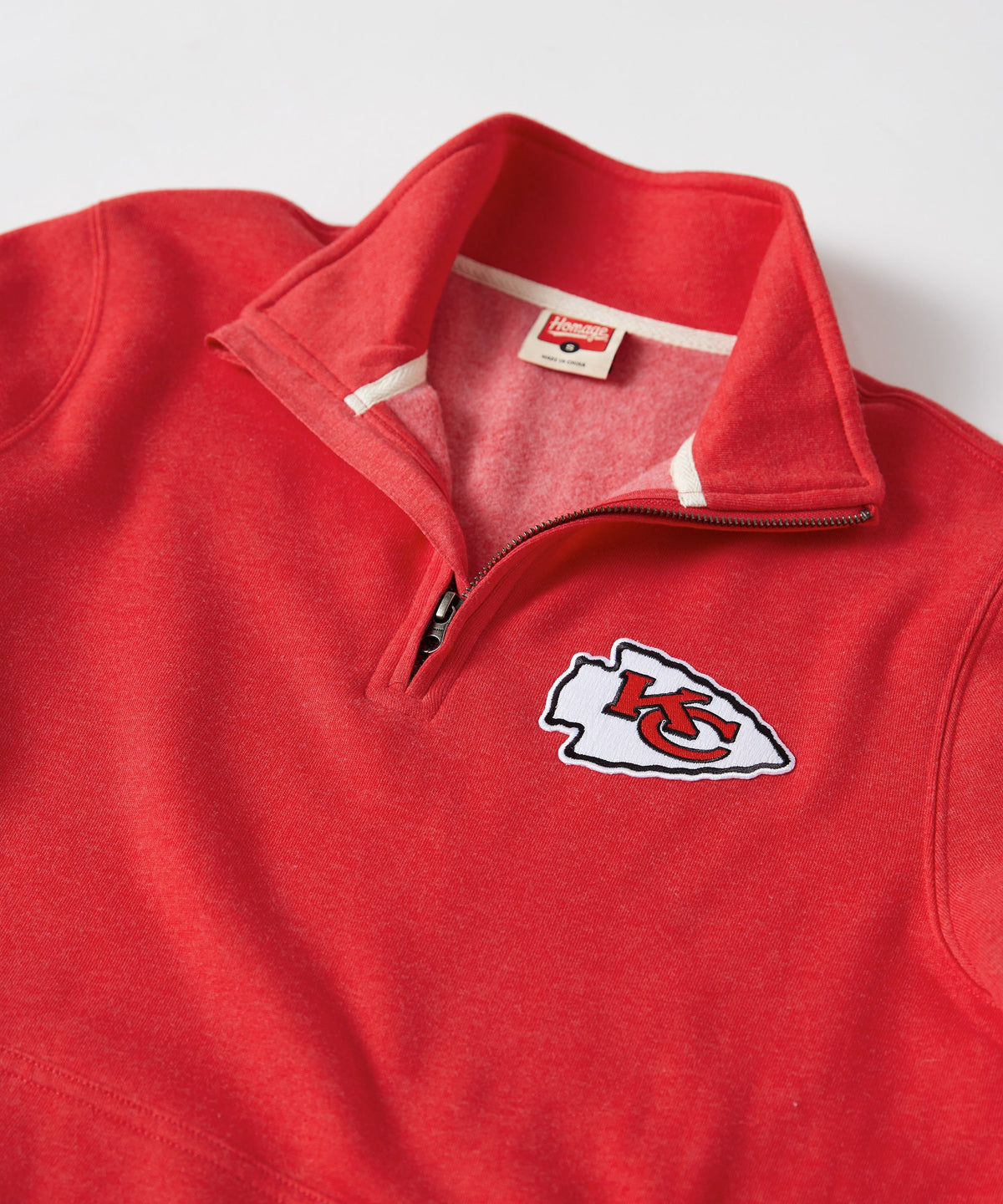 Kansas City Chiefs '72 Applique Quarter Zip Pullover