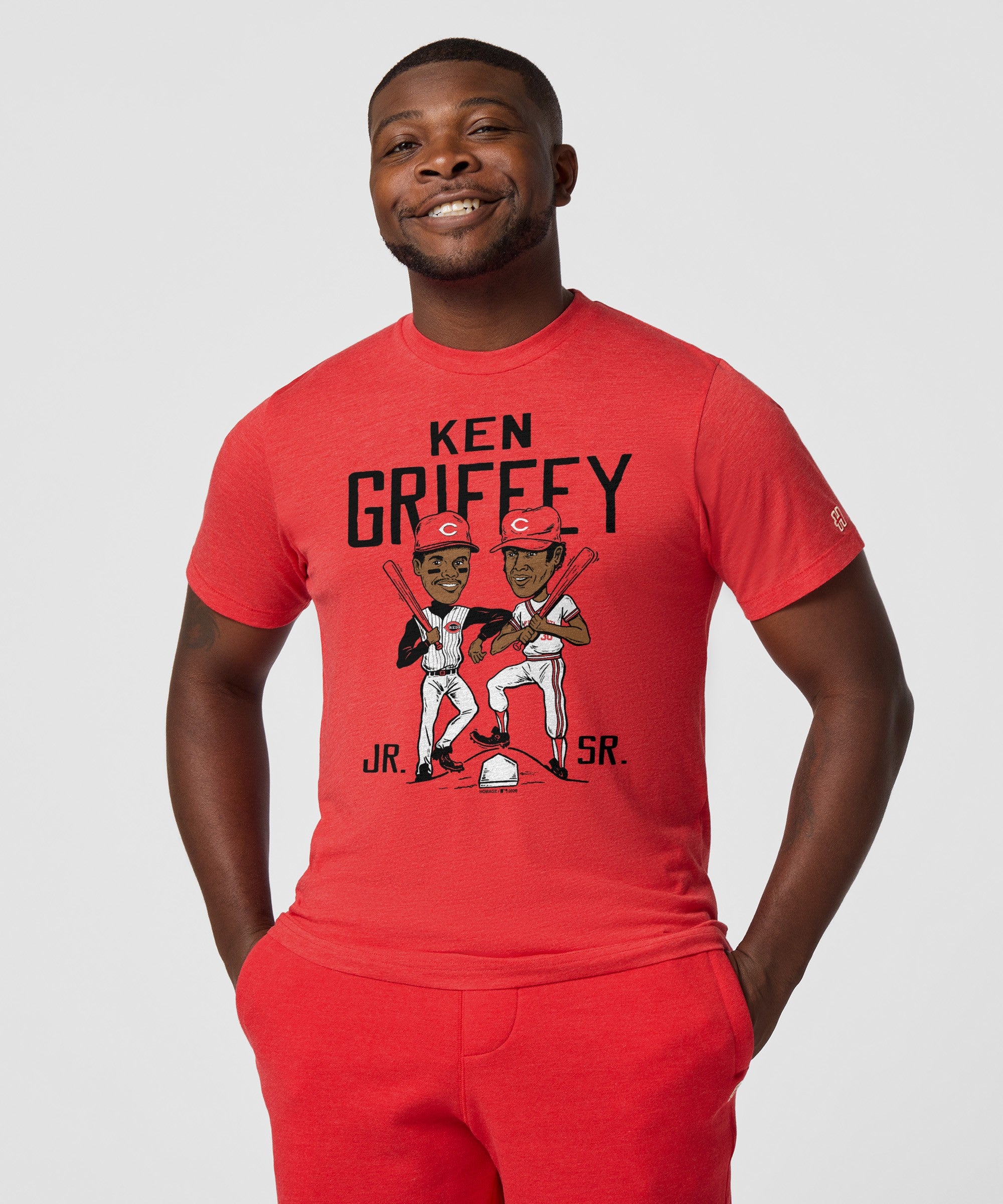 Ken Griffey Father And Son Reds