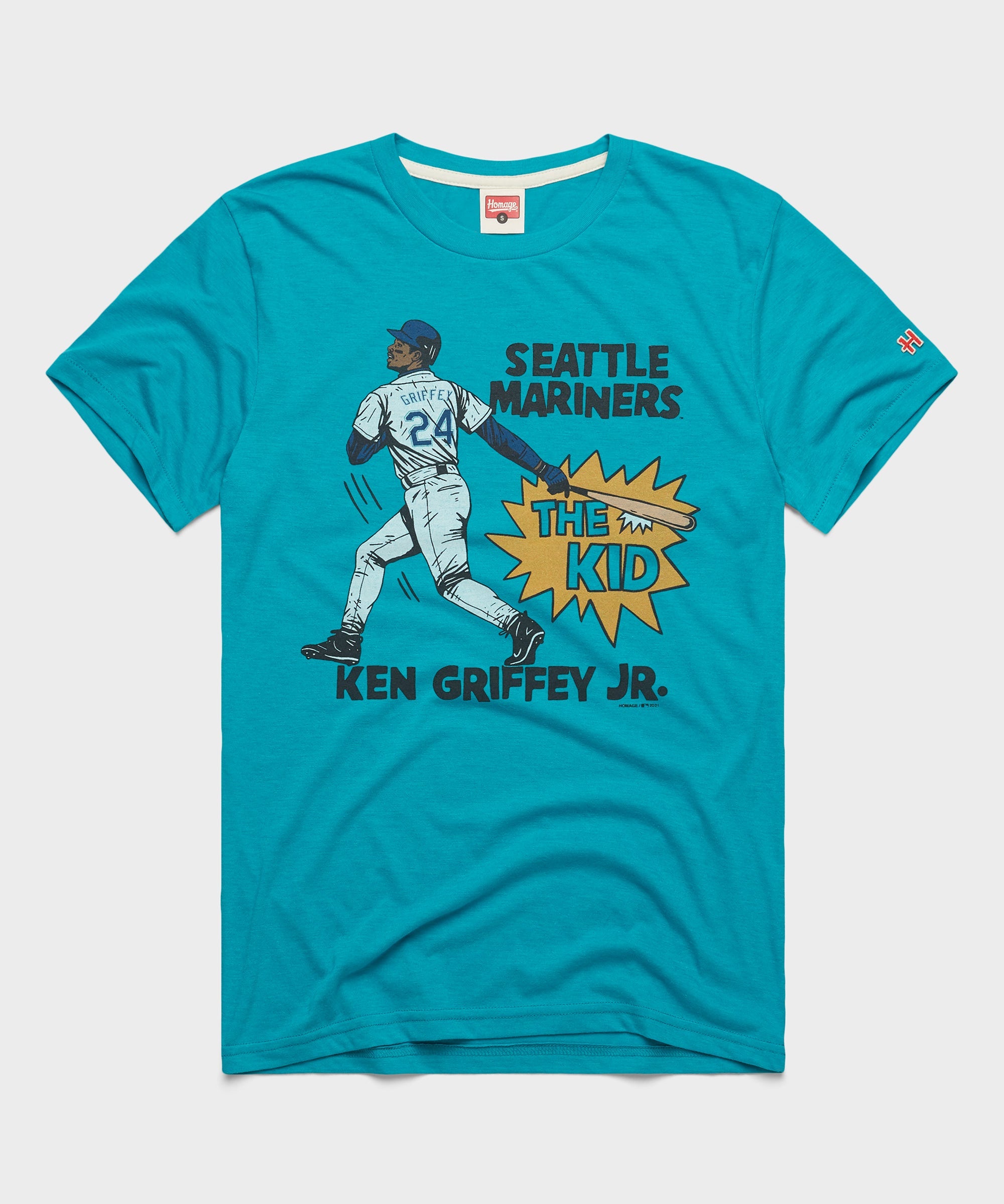 Ken Griffey Jr Mariners Home Run Teal