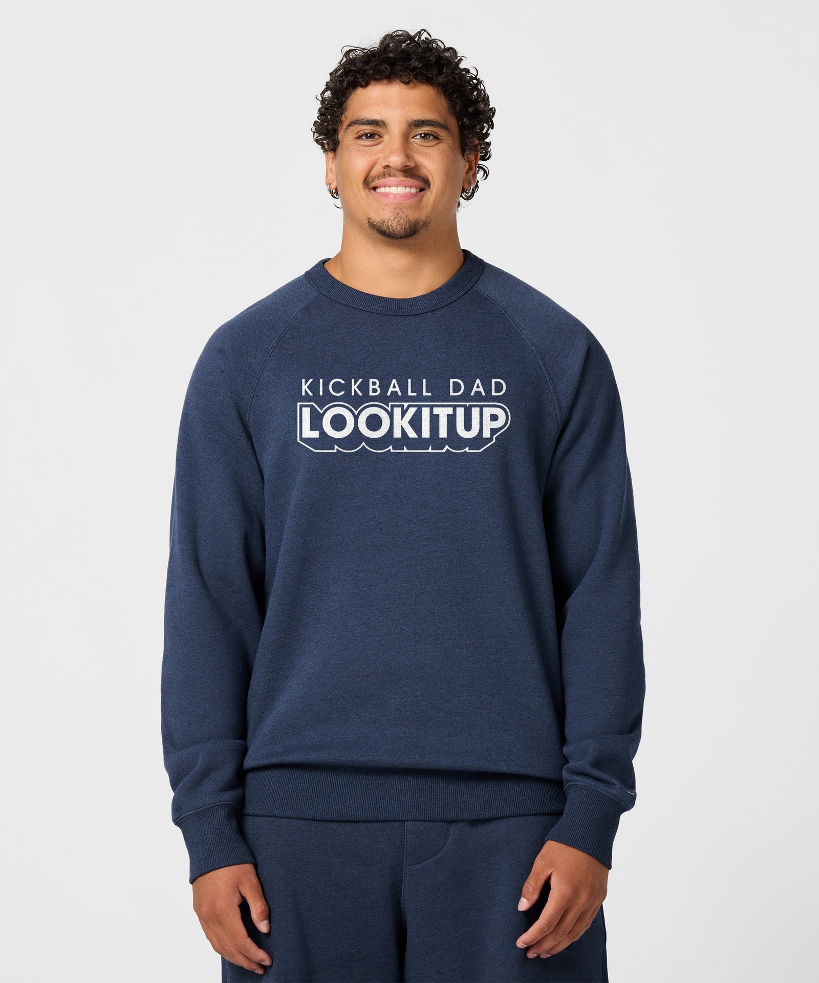 Kickball Dad Lookitup Crewneck