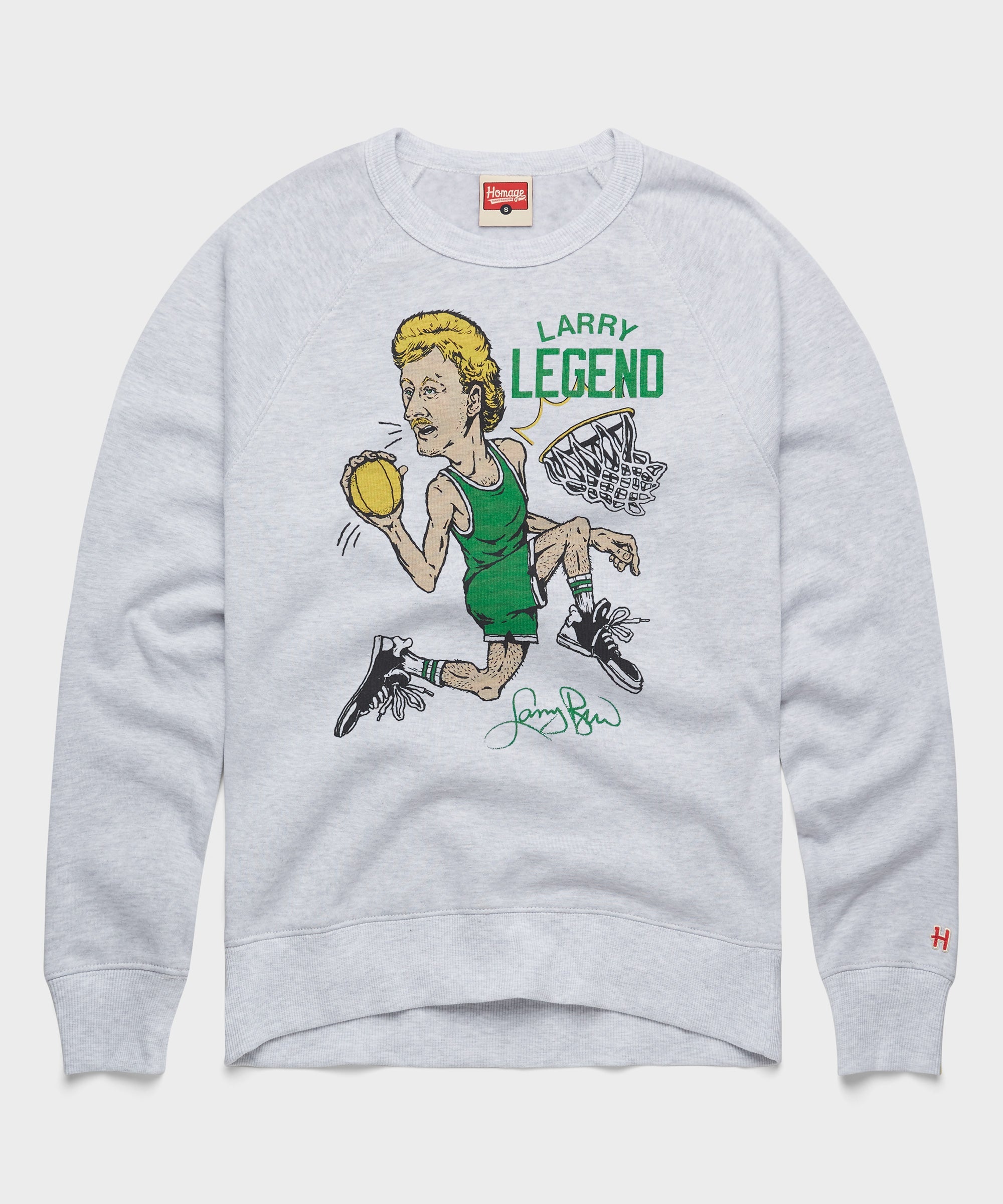 Larry Legend Layup Crewneck Ash