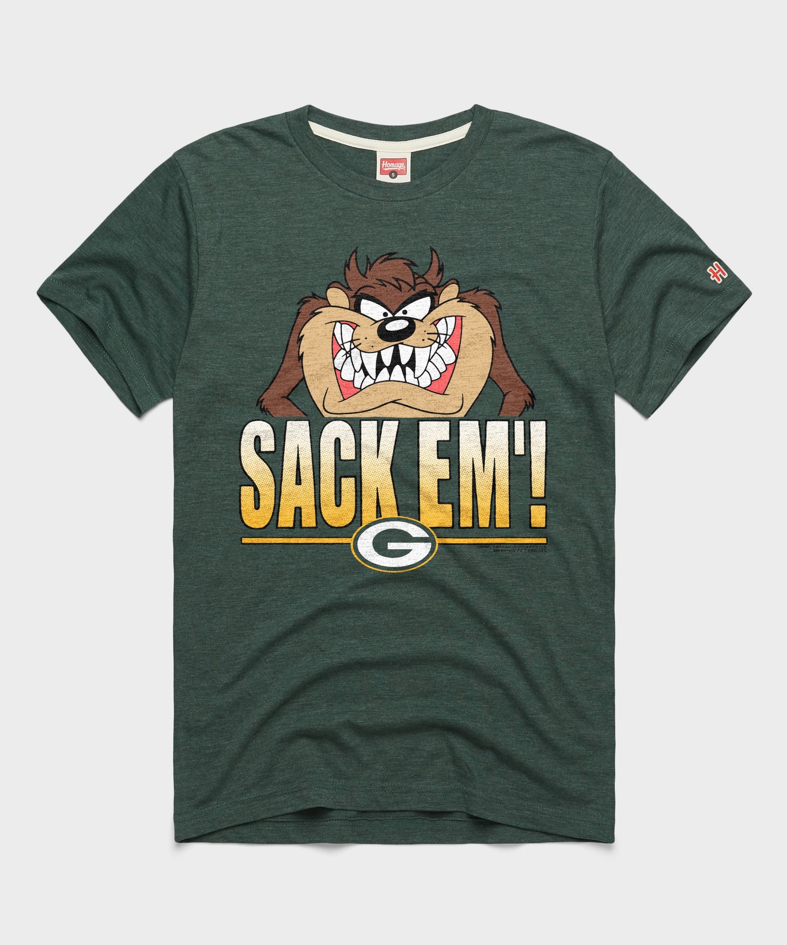 Looney Tunes Taz Sack Em' X Green Bay Packers