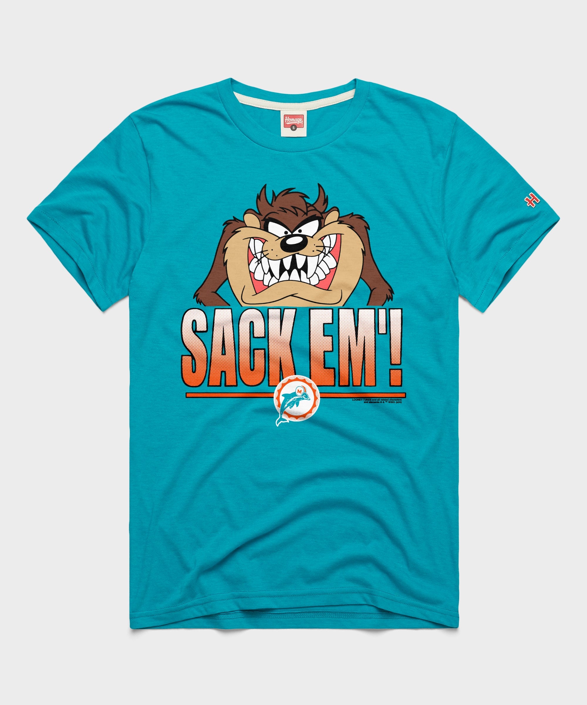 Looney Tunes Taz Sack Em' X Miami Dolphins