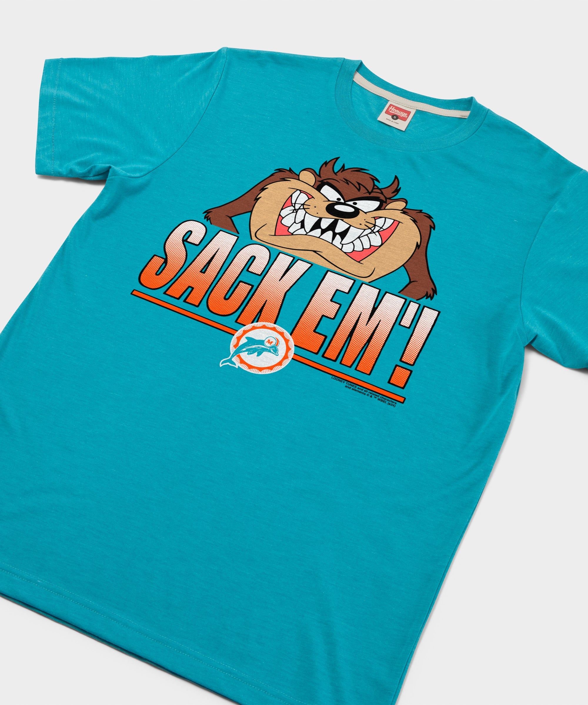 Looney Tunes Taz Sack Em' X Miami Dolphins
