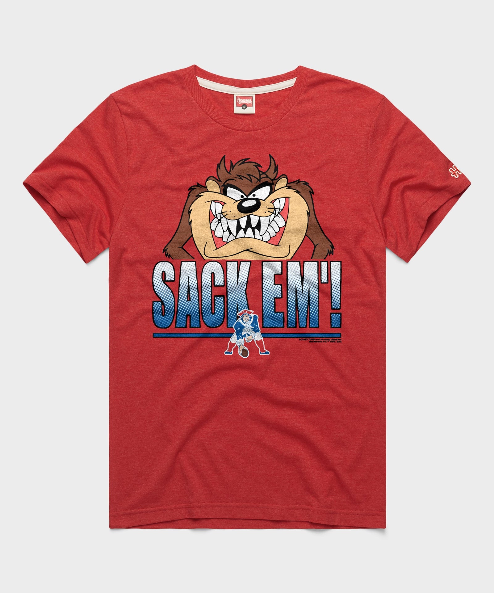 Looney Tunes Taz Sack Em' X New England Patriots