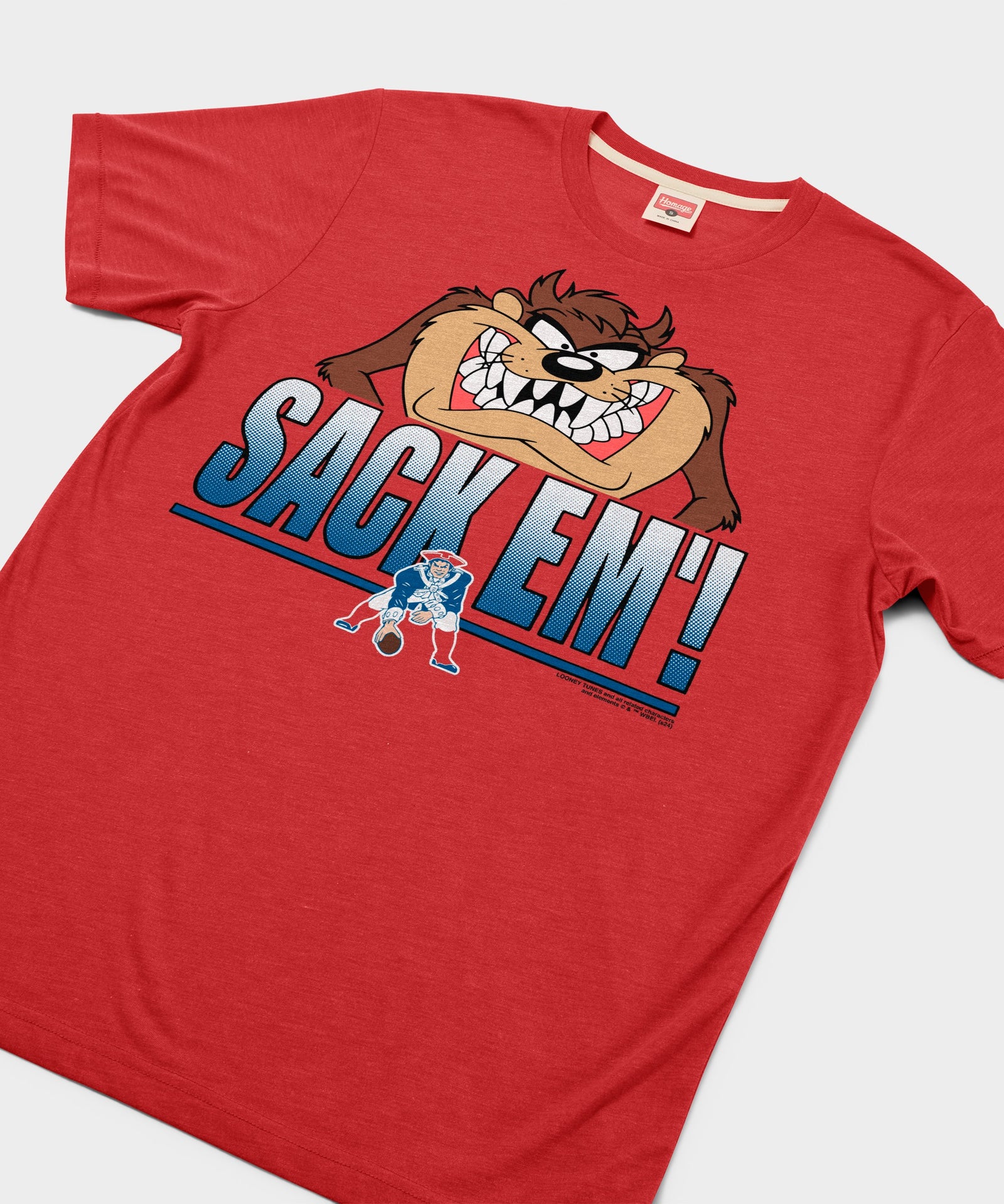 Looney Tunes Taz Sack Em' X New England Patriots