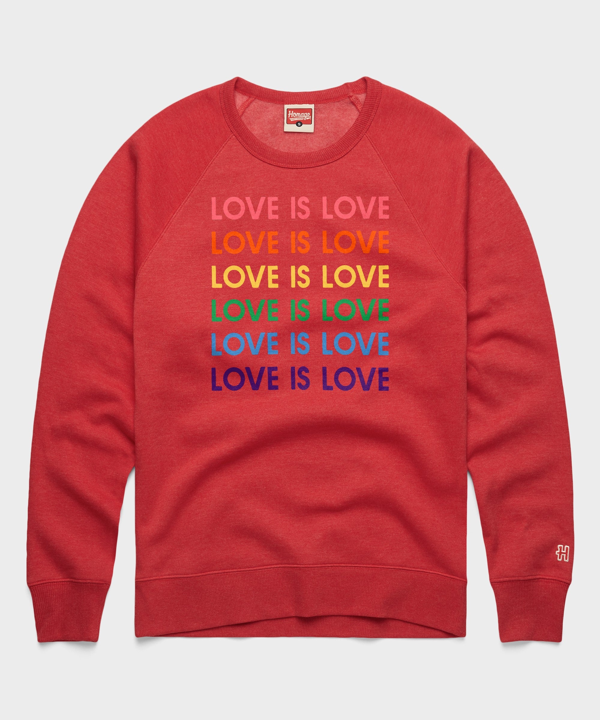 Love Is Love Rainbow Crewneck