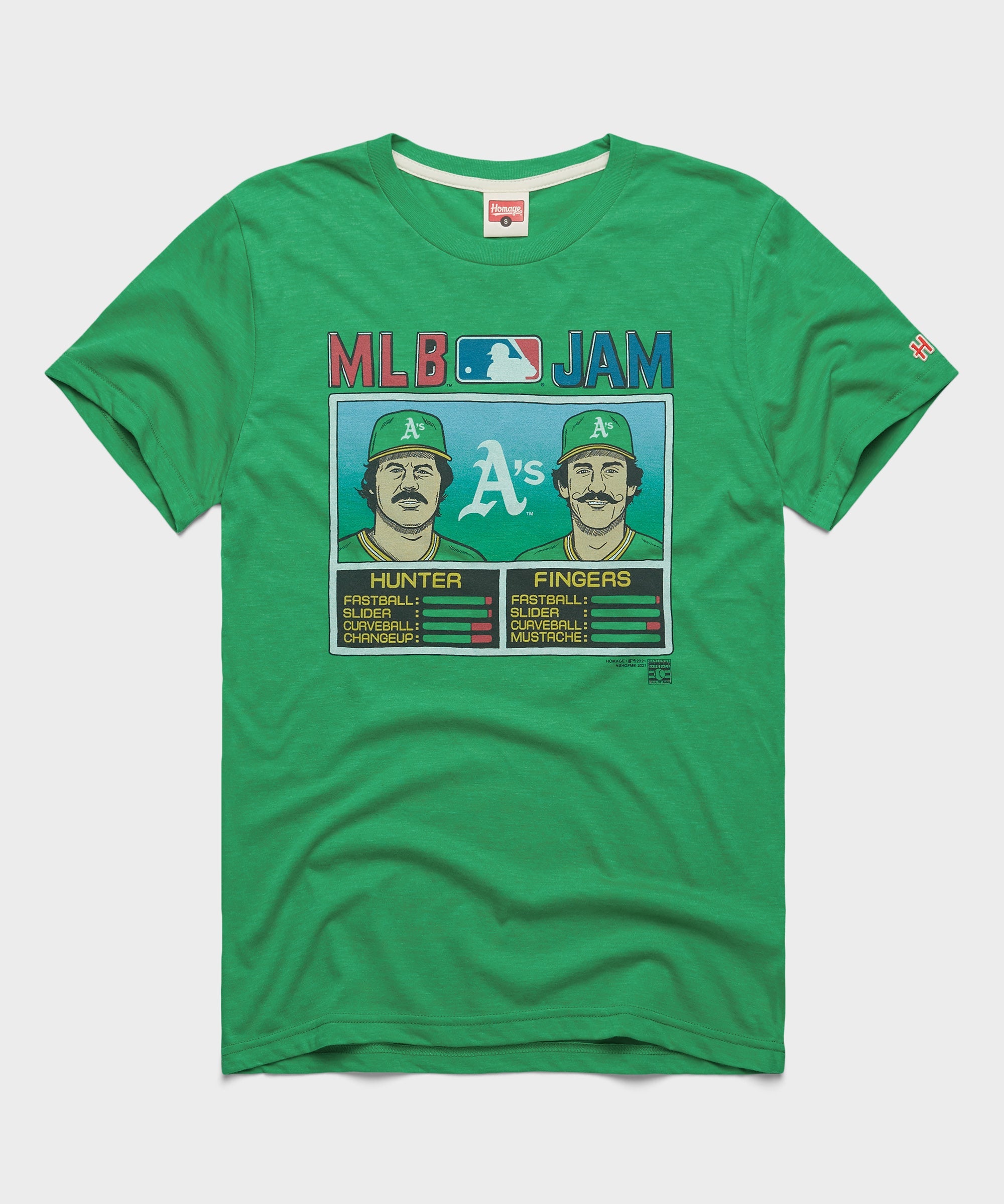 MLB Jam Athletics Hunter and Fingers Green