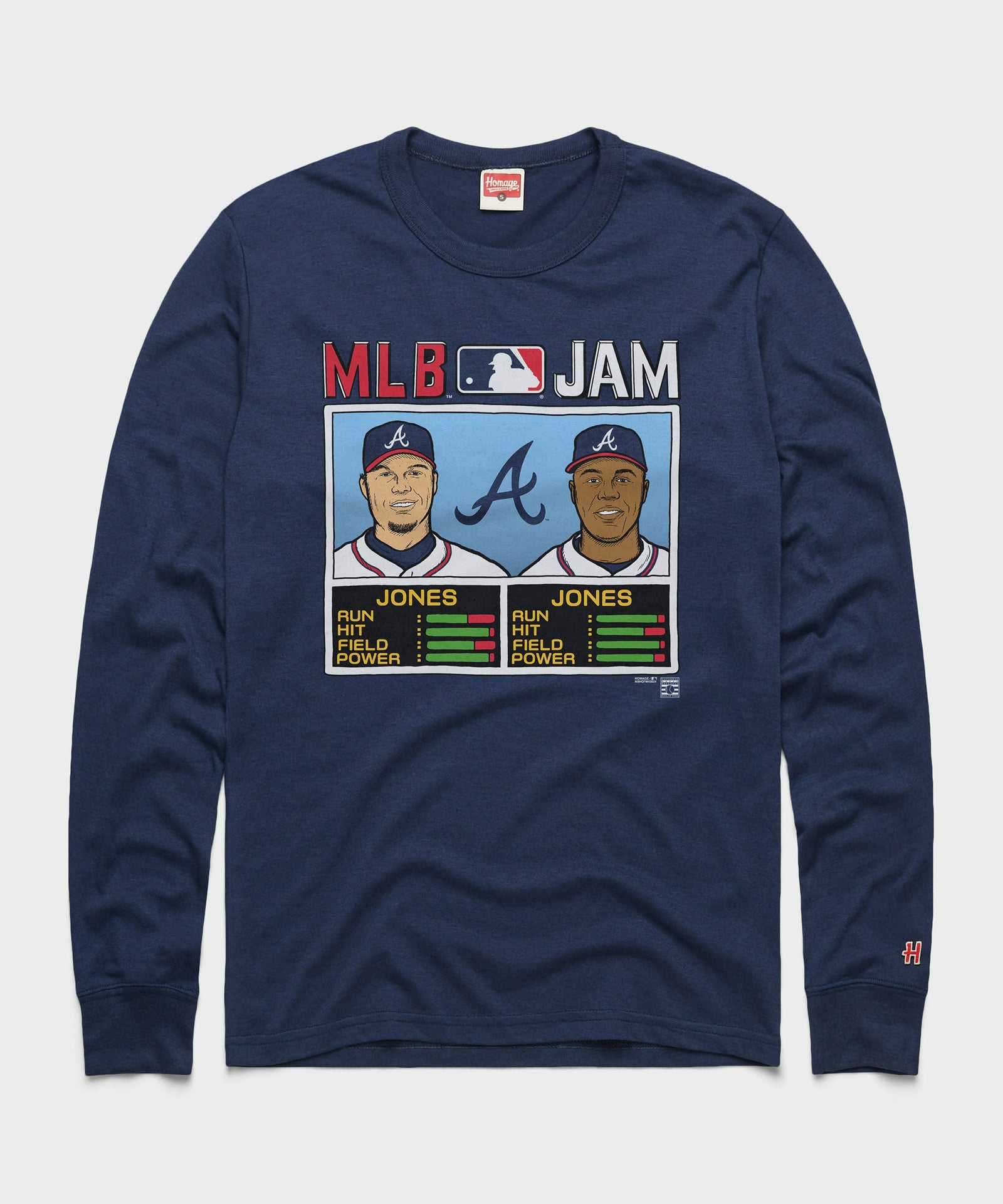 MLB Jam Braves Jones and Jones Long Sleeve Tee
