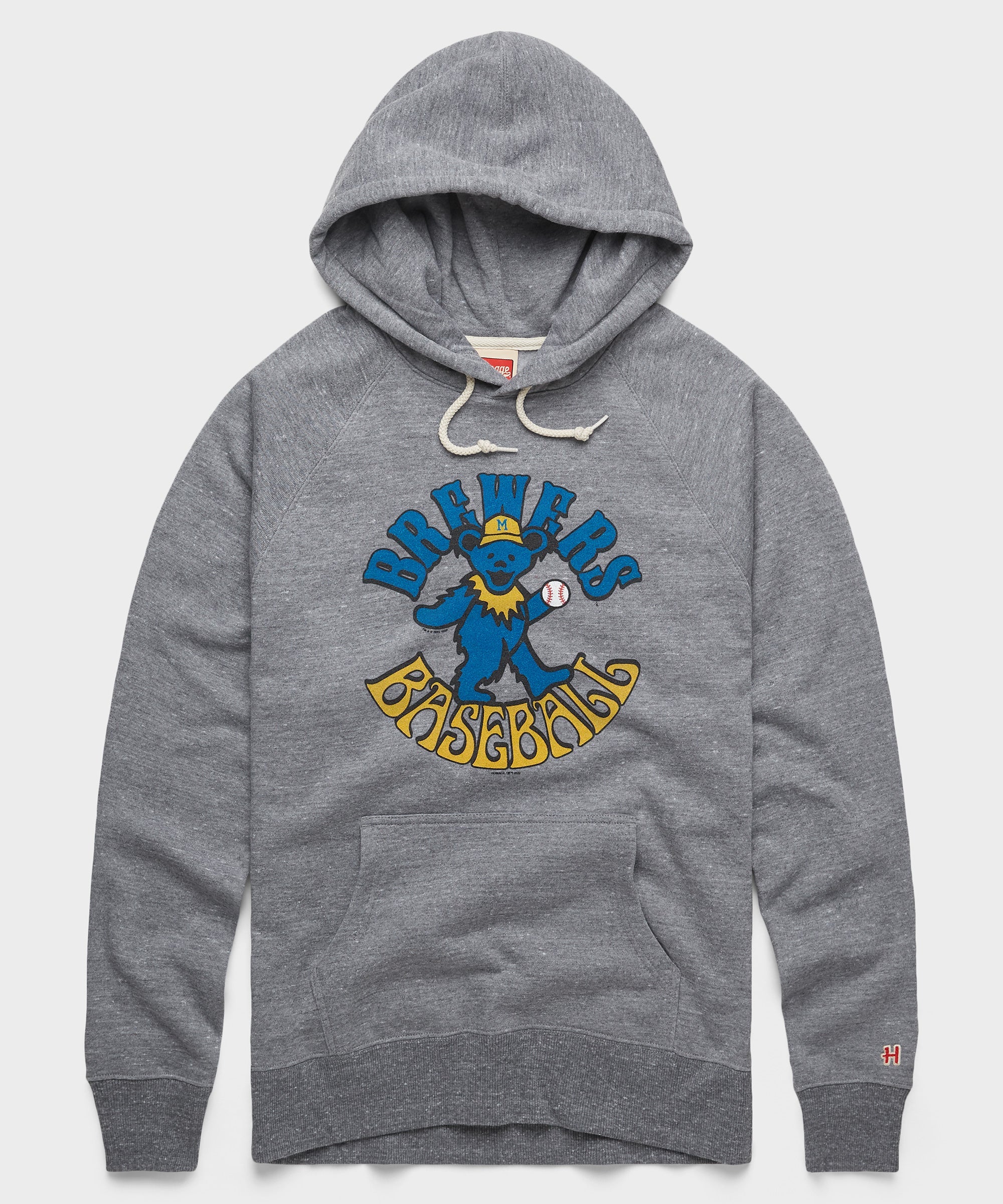 MLB X Grateful Dead x Brewers Hoodie Grey