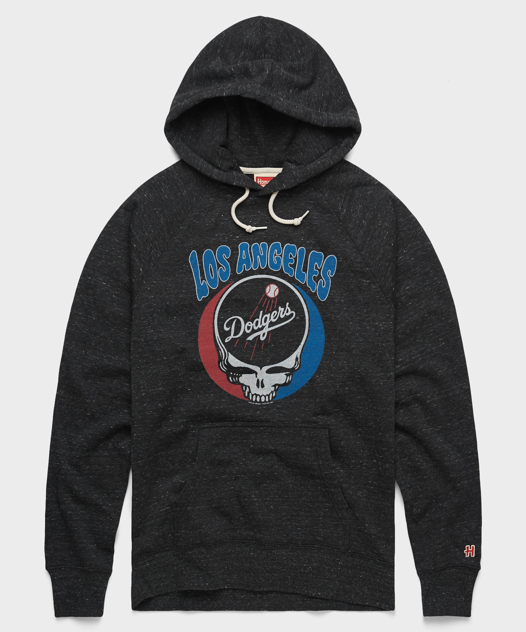 MLB x Grateful Dead x Dodgers Hoodie Charcoal