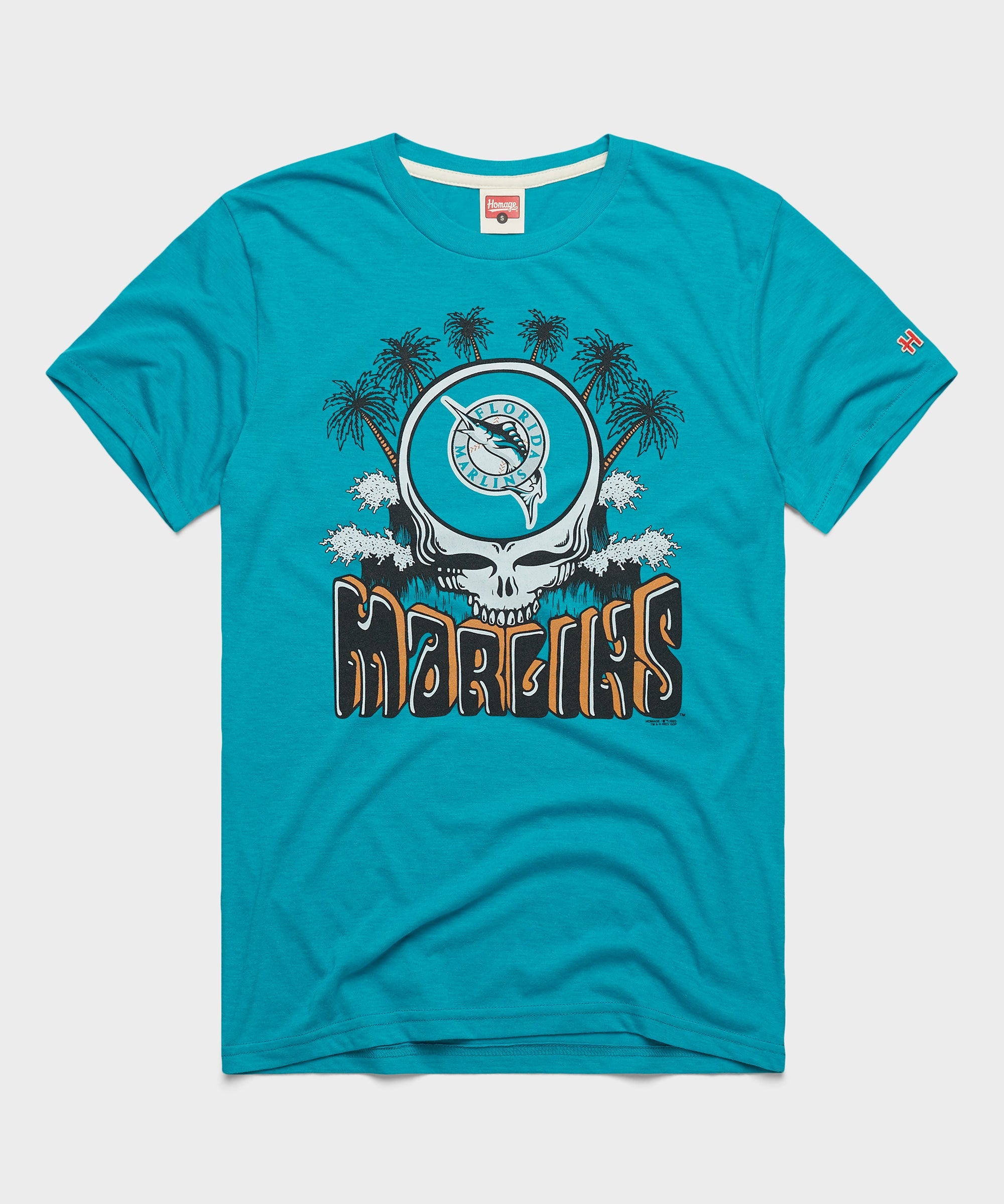 MLB x Grateful Dead x Marlins Skull Teal