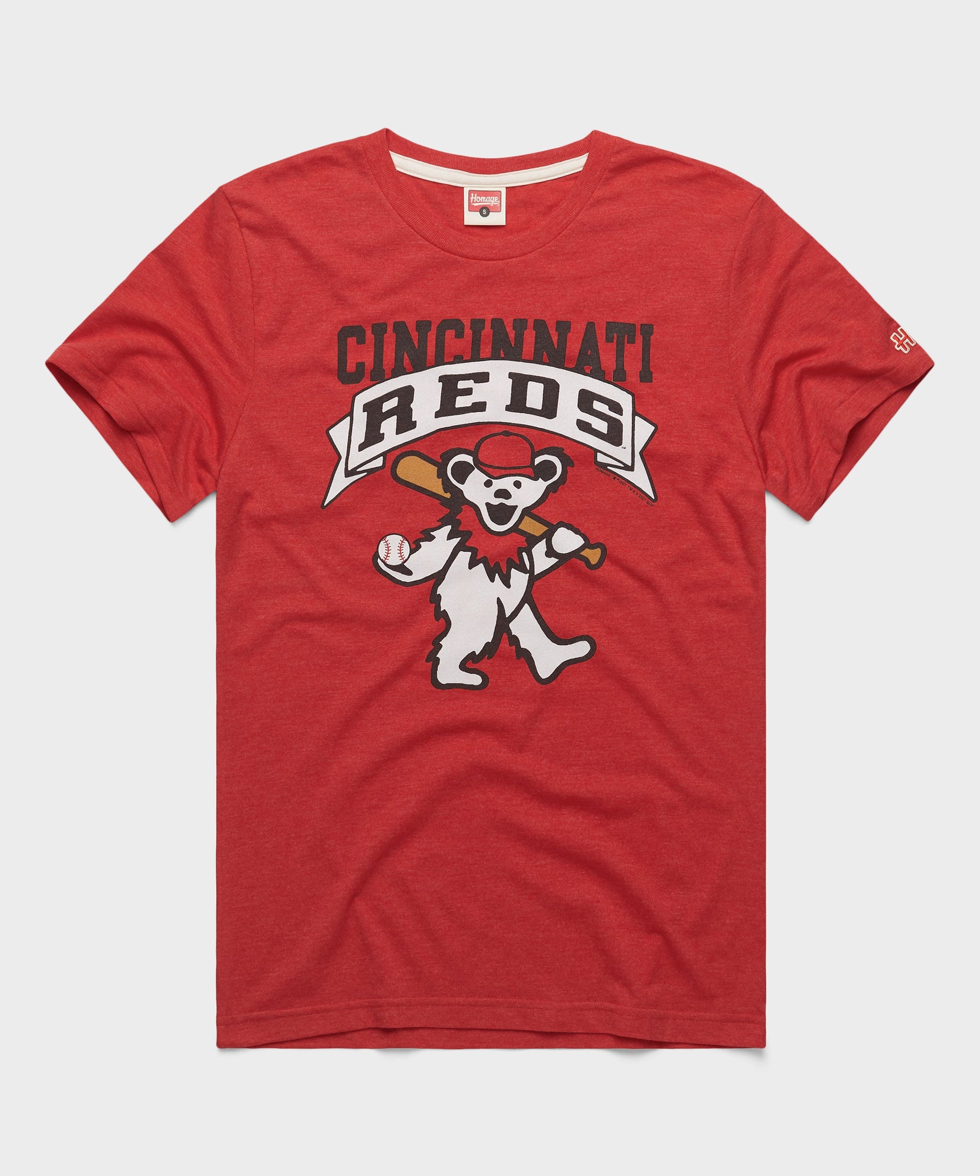 MLB x Grateful Dead x Reds | Retro Cincinnati Reds T-Shirt – HOMAGE, image size:1920x2304