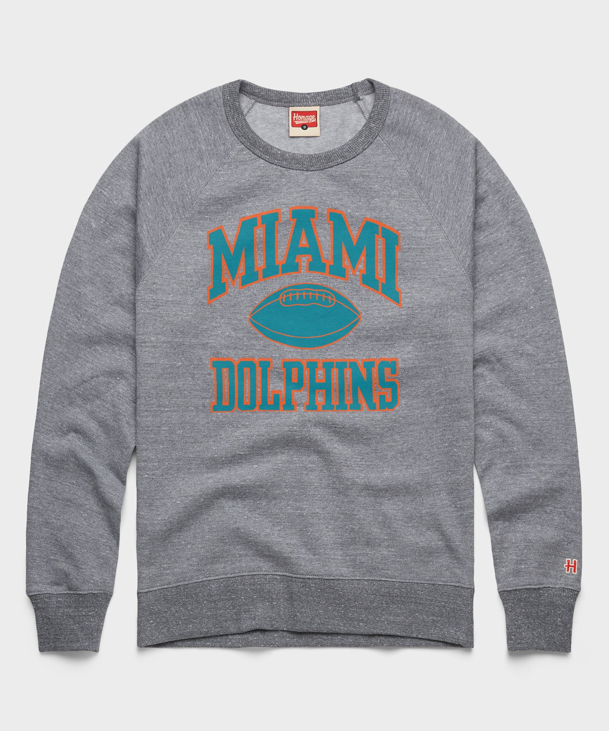Miami Dolphins Gridiron Crewneck Grey