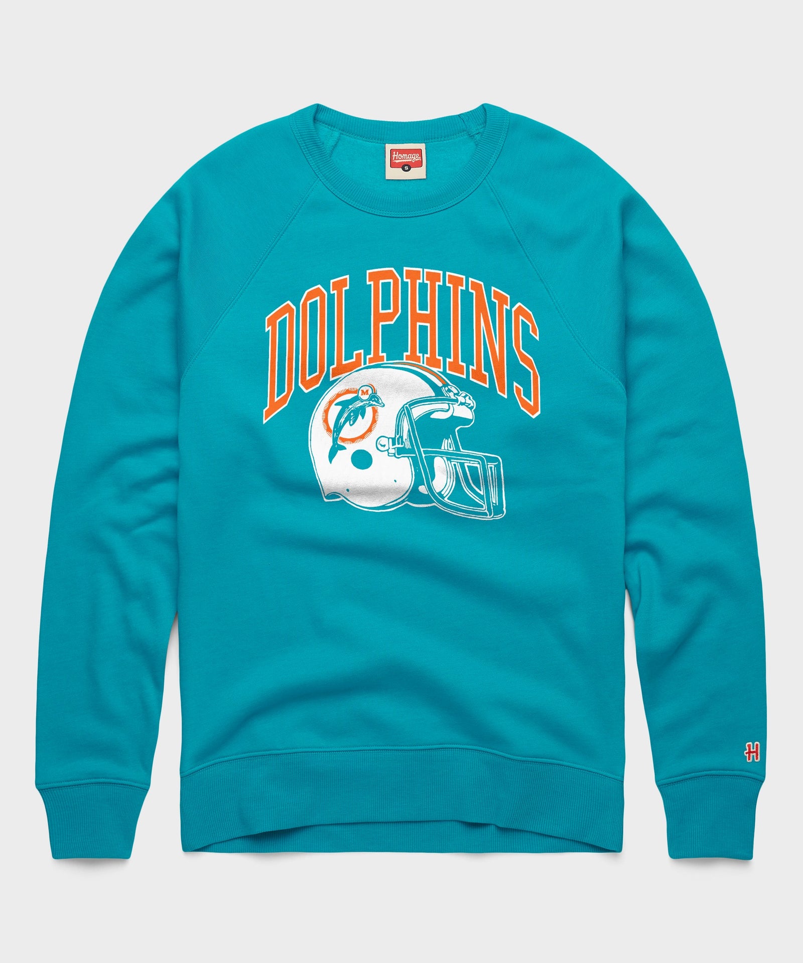 Miami Dolphins Helmet Retro Crewneck