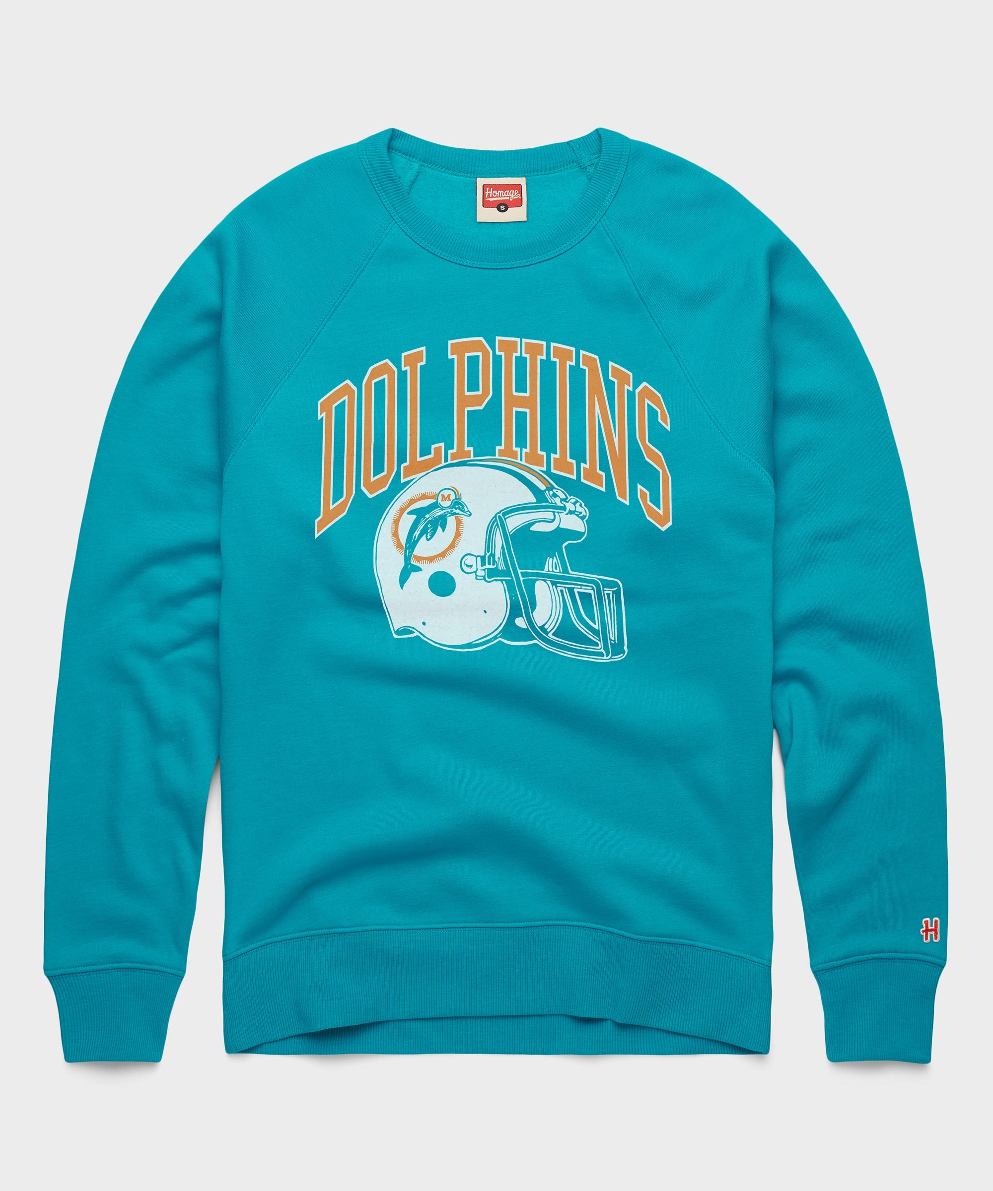 Miami Dolphins Helmet Retro Crewneck