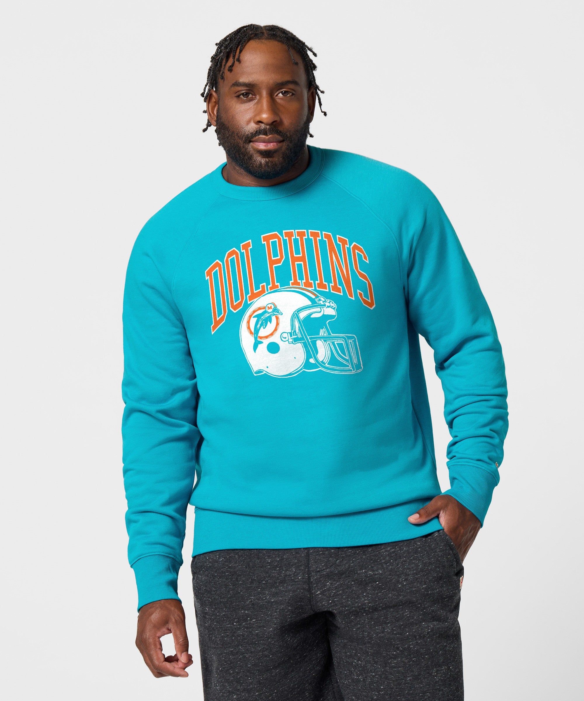 Miami Dolphins Helmet Retro Crewneck