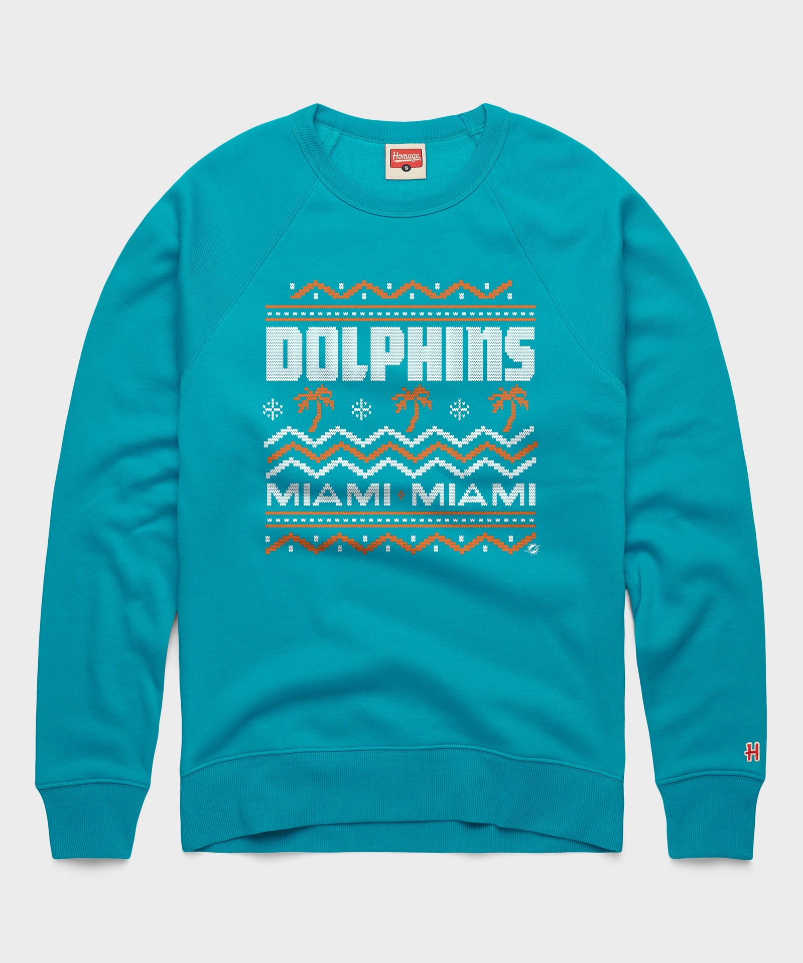 Miami Dolphins Holiday Crewneck