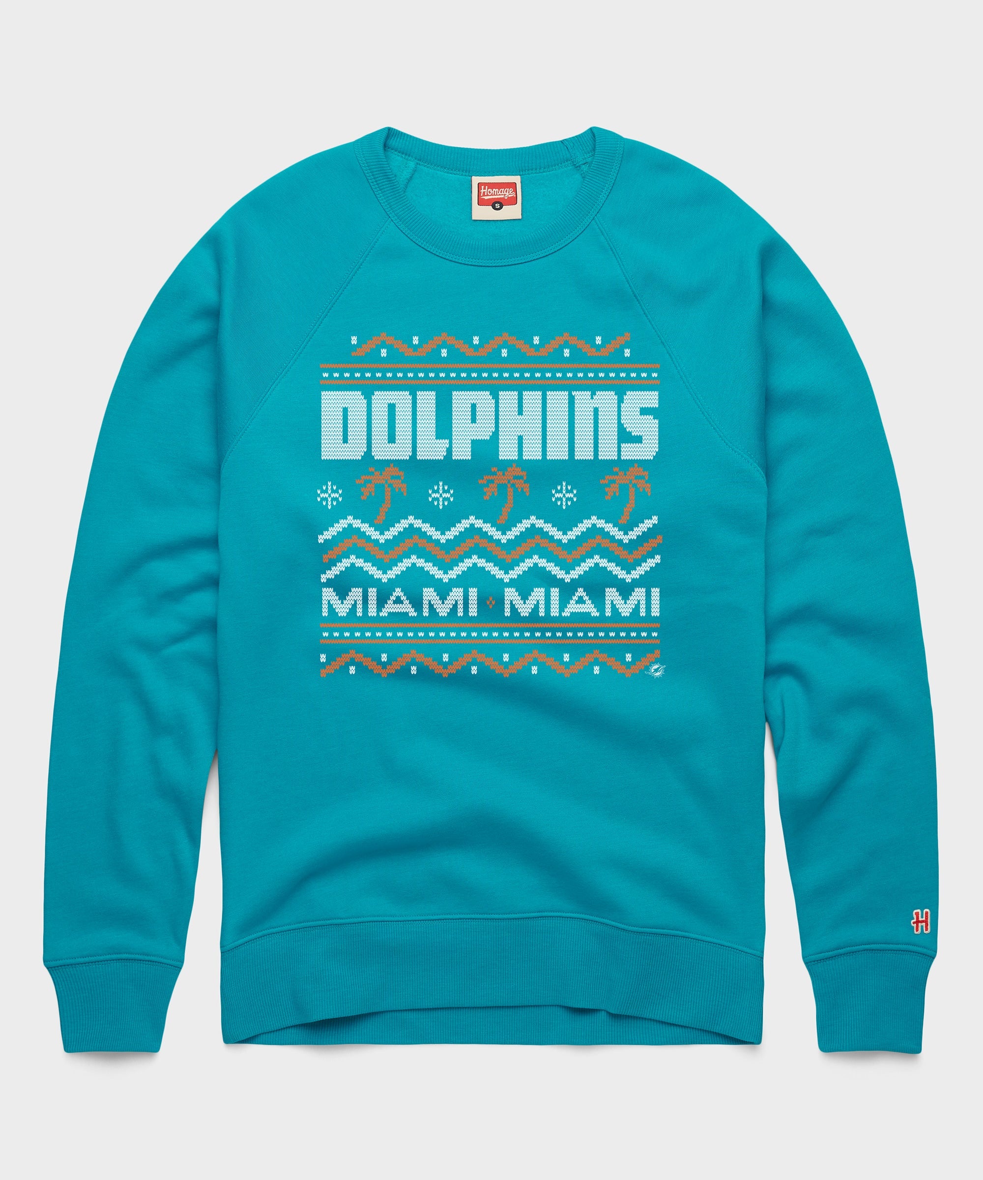 Miami Dolphins Holiday Crewneck