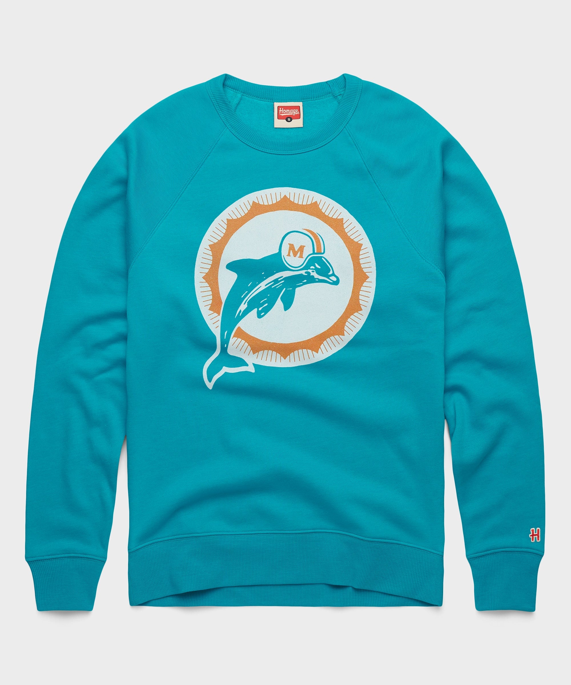 Miami Dolphins '66 Crewneck Teal