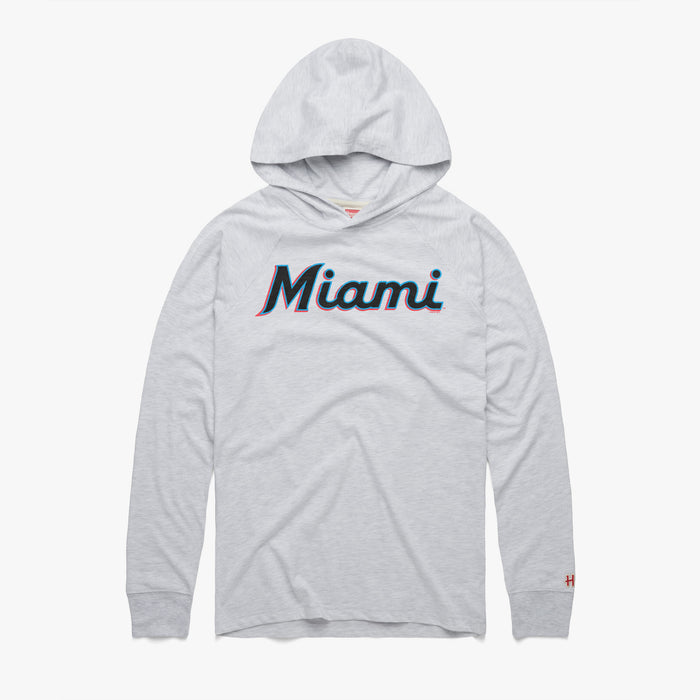 Miami Marlins Jersey Logo Lightweight Hoodie