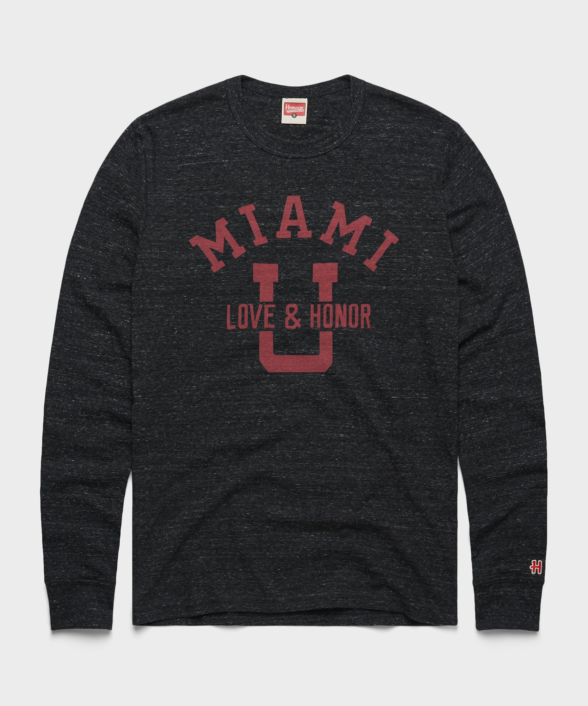 Miami U Love And Honor Long Sleeve Tee