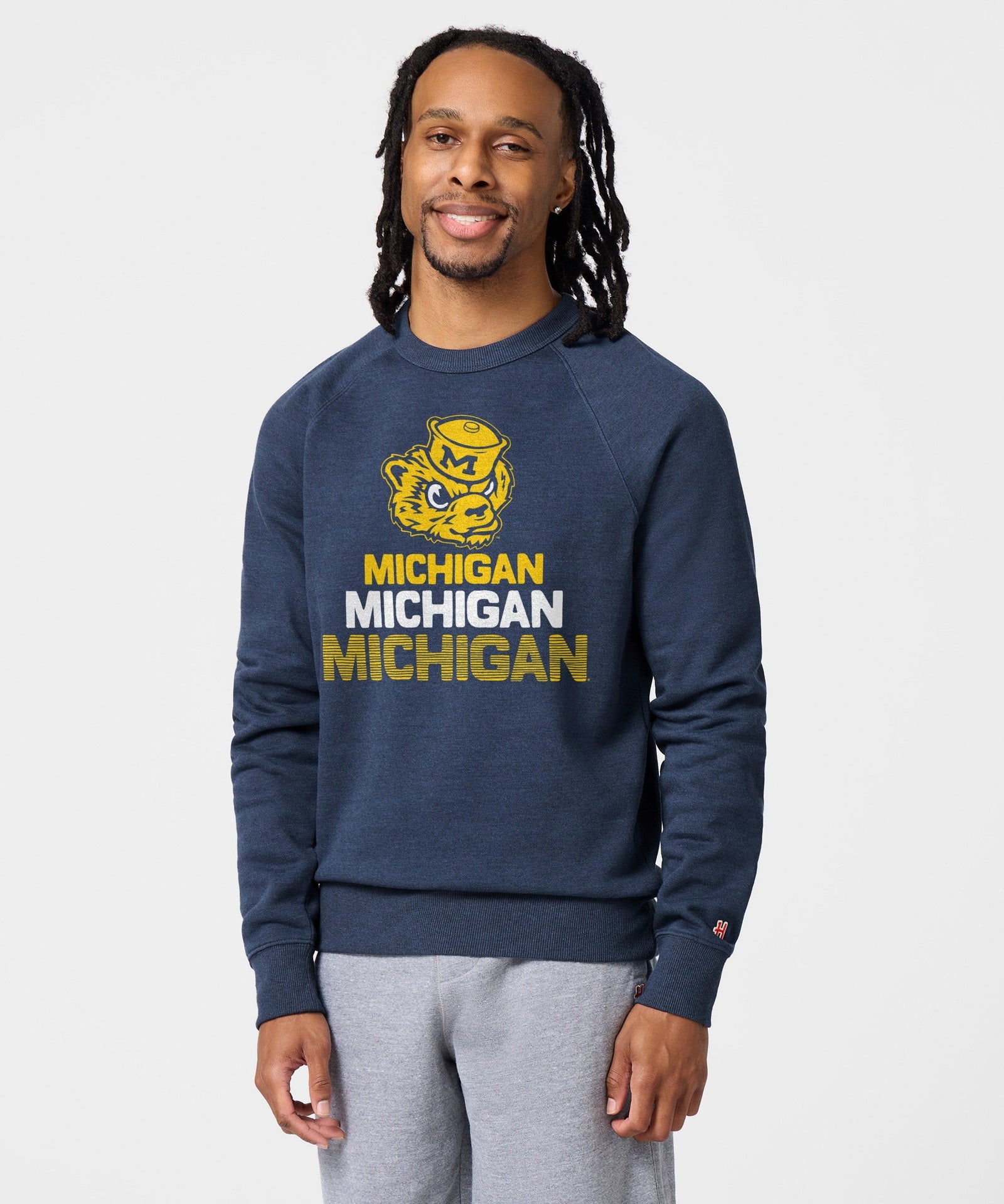 Michigan Wolverines Mascot Michigan Repeat Crewneck